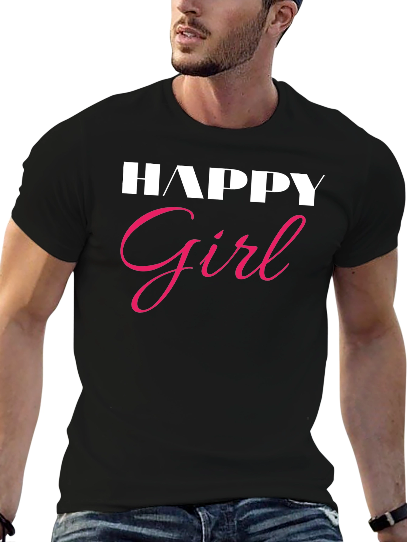 Happy Girl Graphic Tee - Stylish Comfort