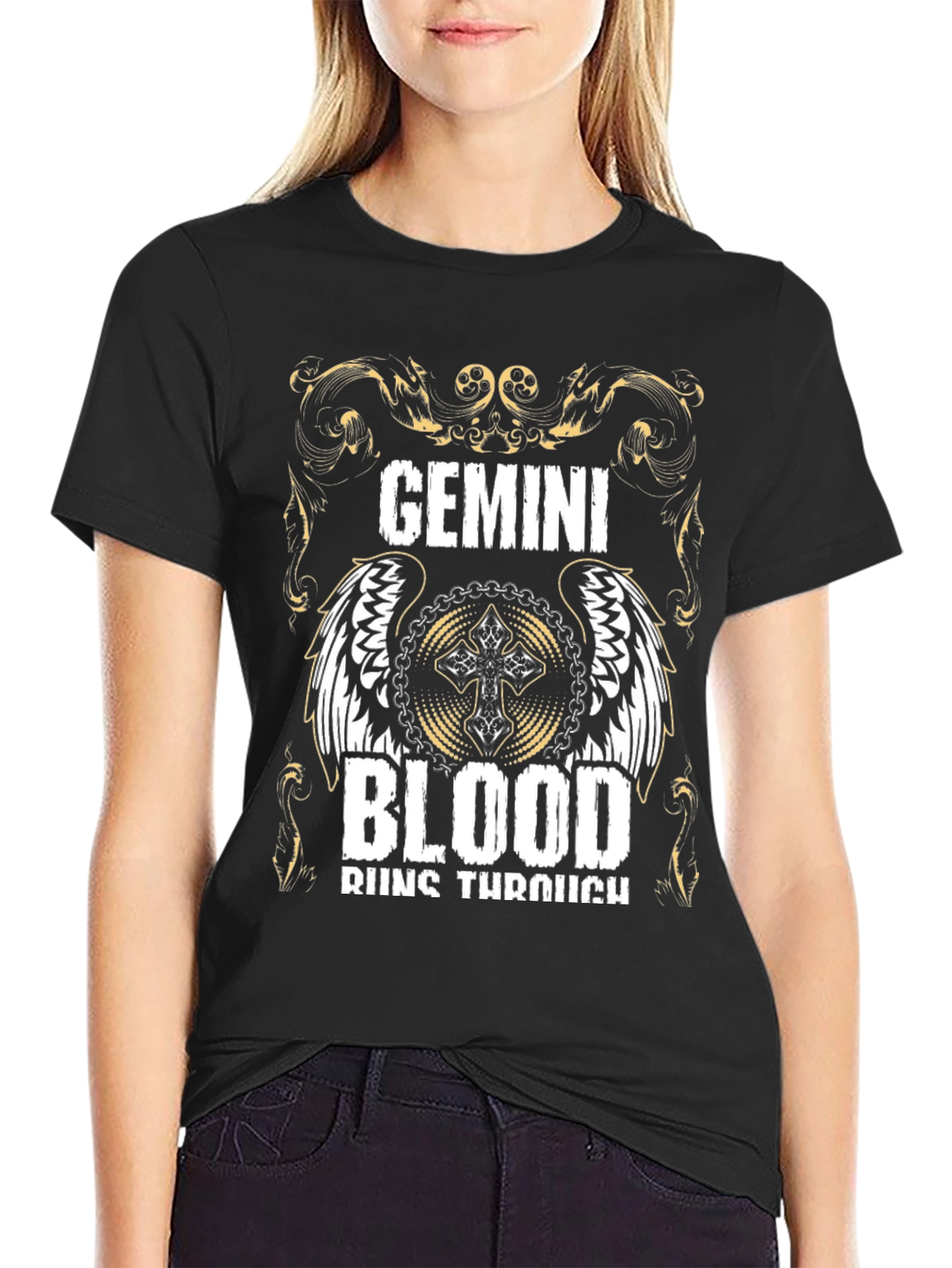Gemini Blood Runs Through T-Shirt - Zodiac Pride