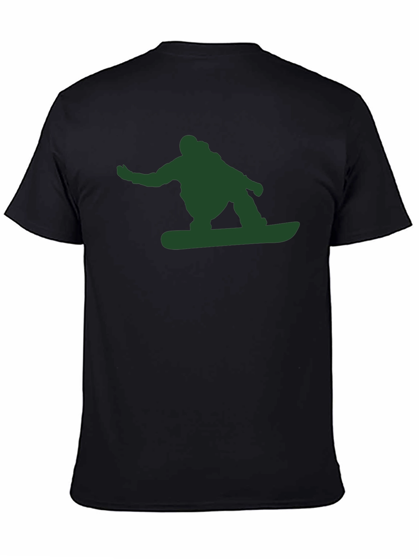Snowboarder Graphic Tee - Black Cotton T-Shirt