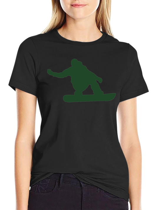 Snowboarder Graphic Tee - Black Cotton T-Shirt