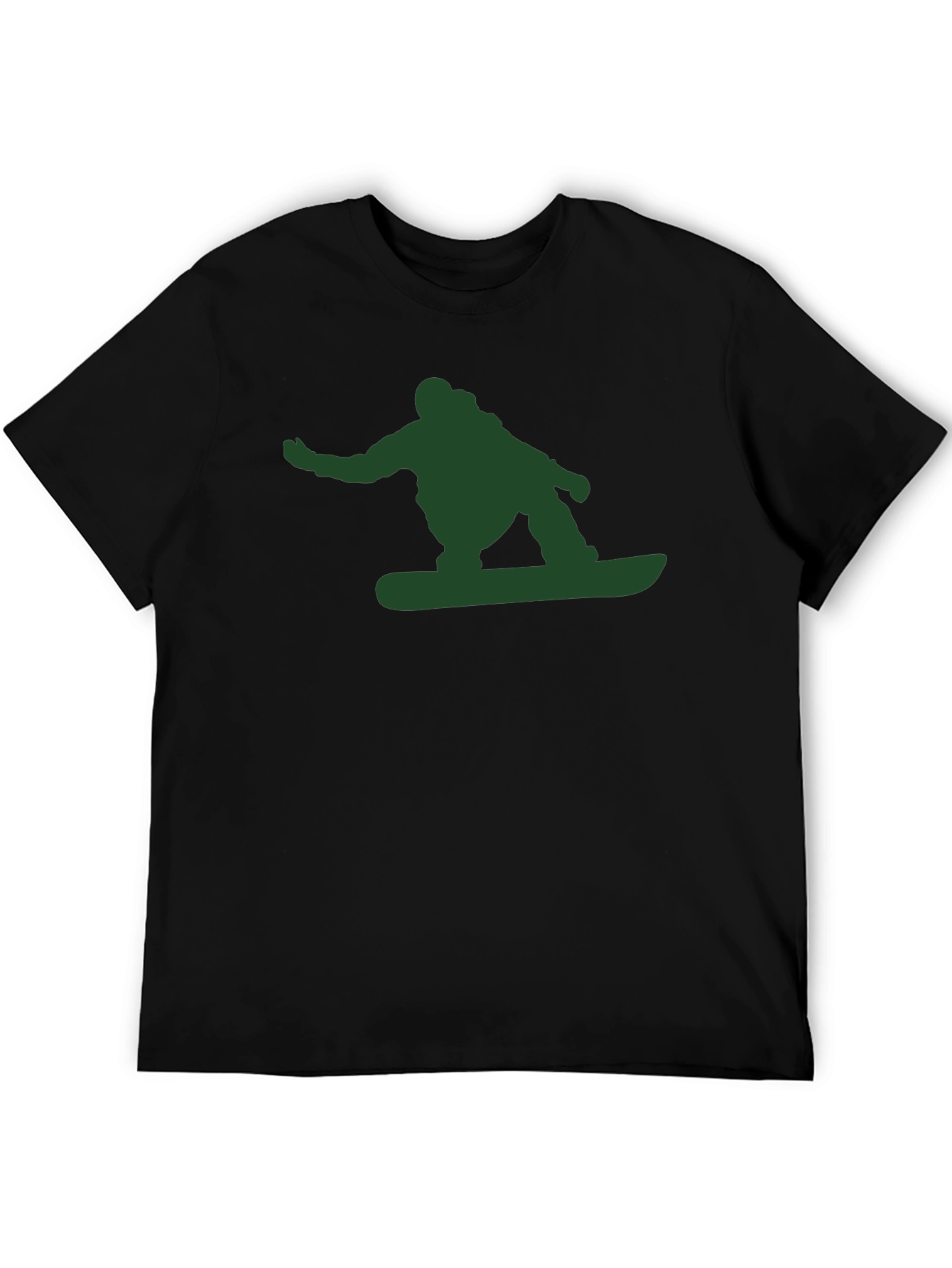 Snowboarder Graphic Tee - Black Cotton T-Shirt