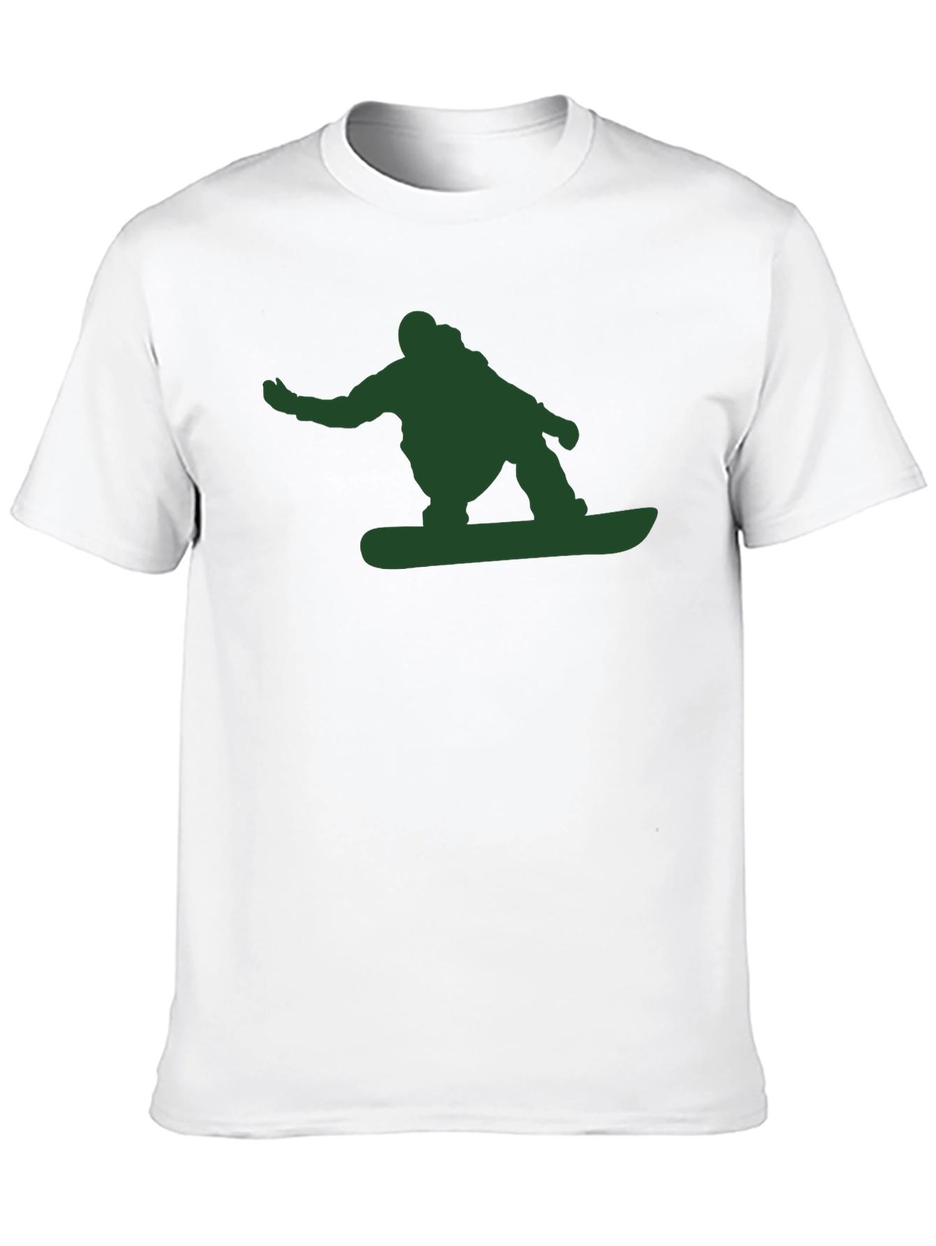 Snowboarder Graphic Tee - Black Cotton T-Shirt