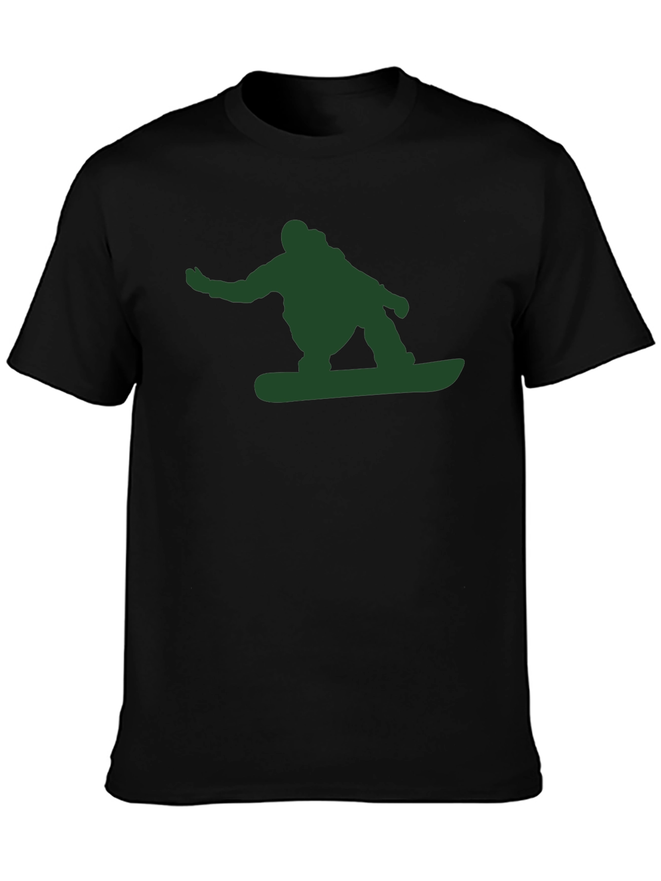 Snowboarder Graphic Tee - Black Cotton T-Shirt