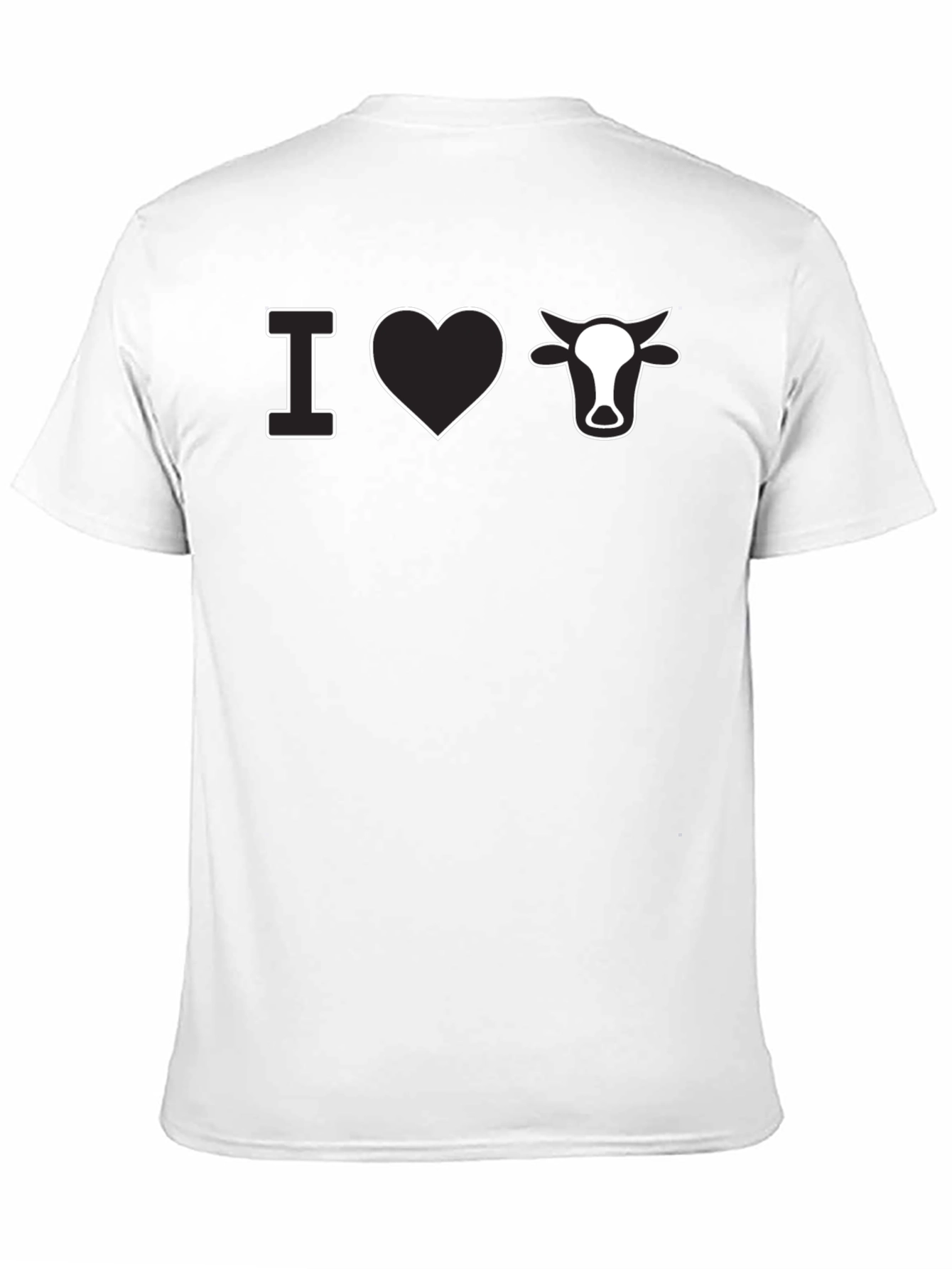 I Heart Cows T-Shirt - Black Graphic Tee