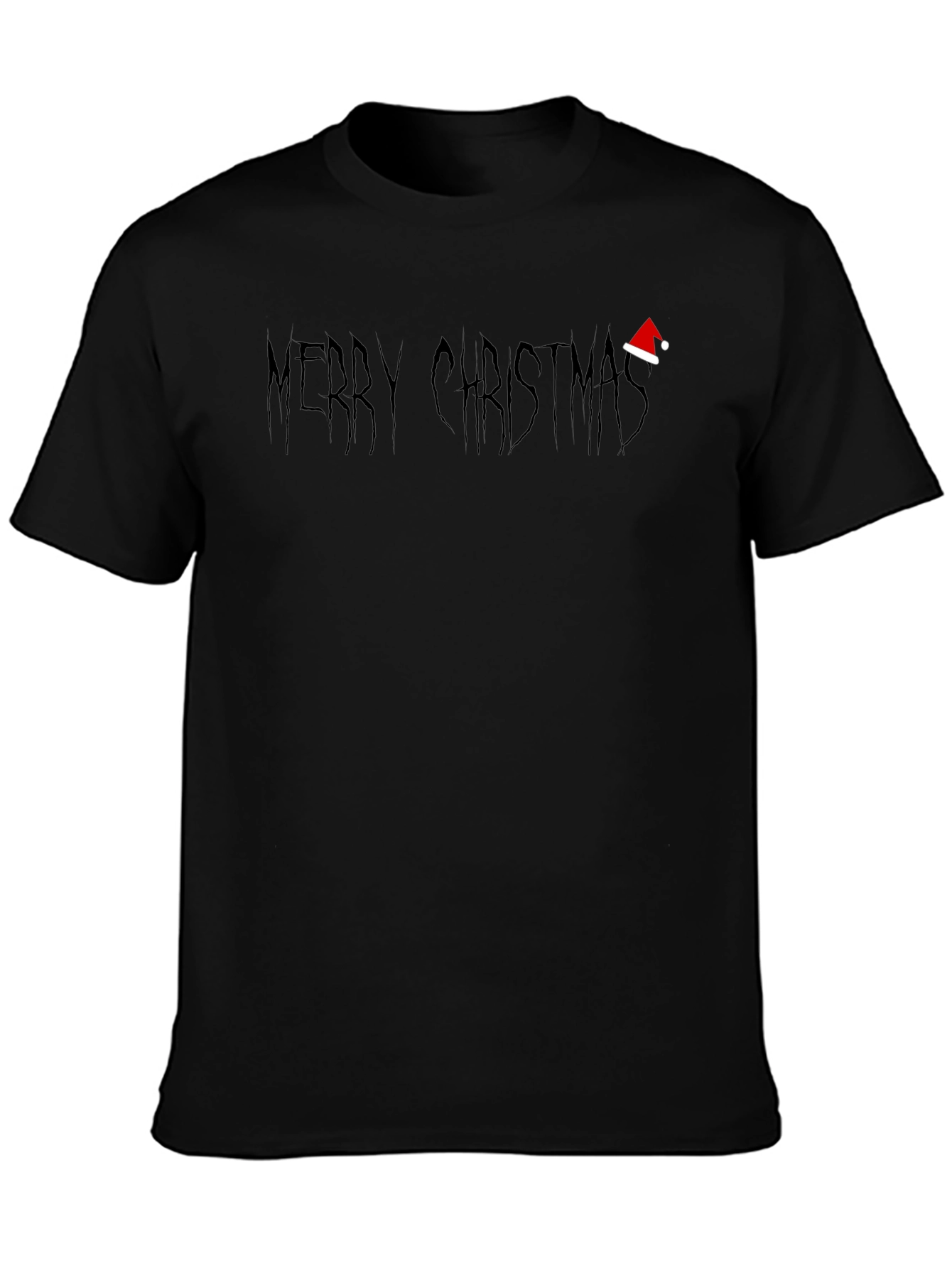 Merry Christmas Graphic Tee - Black