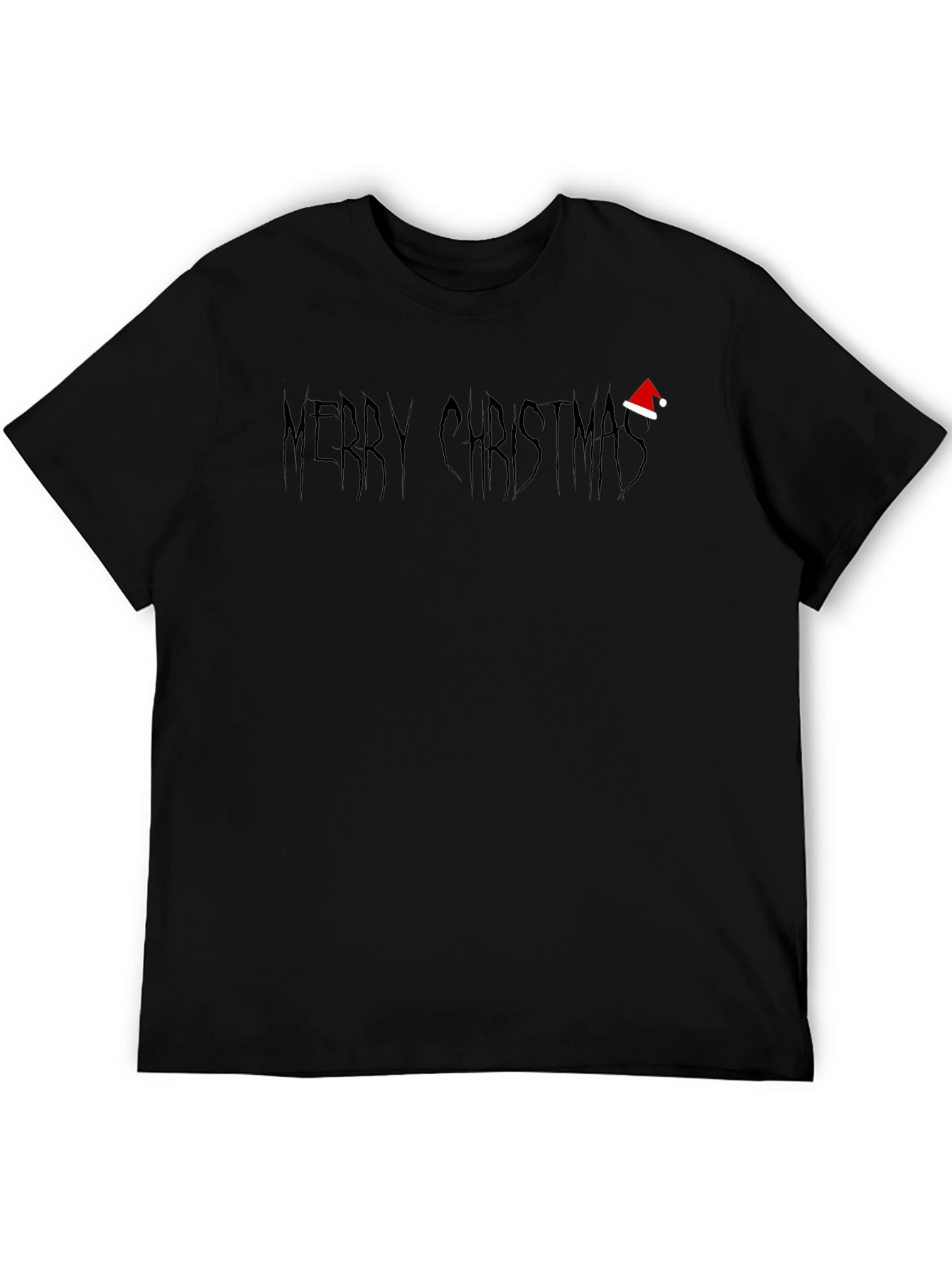 Merry Christmas Graphic Tee - Black
