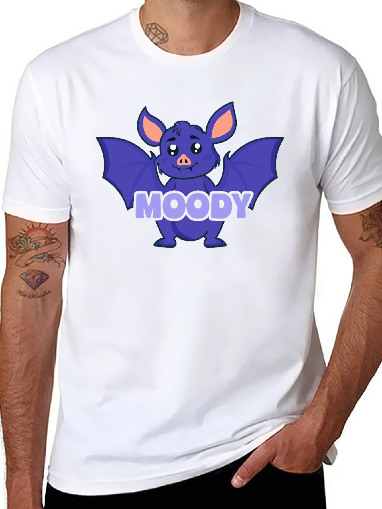 Moody Bat Graphic T-Shirt