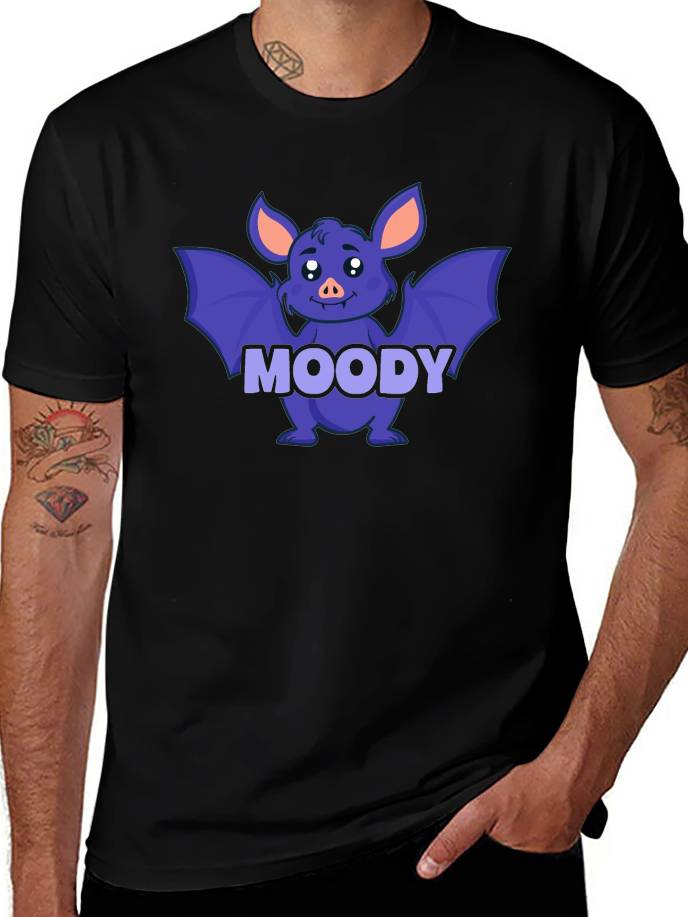 Moody Bat Graphic T-Shirt