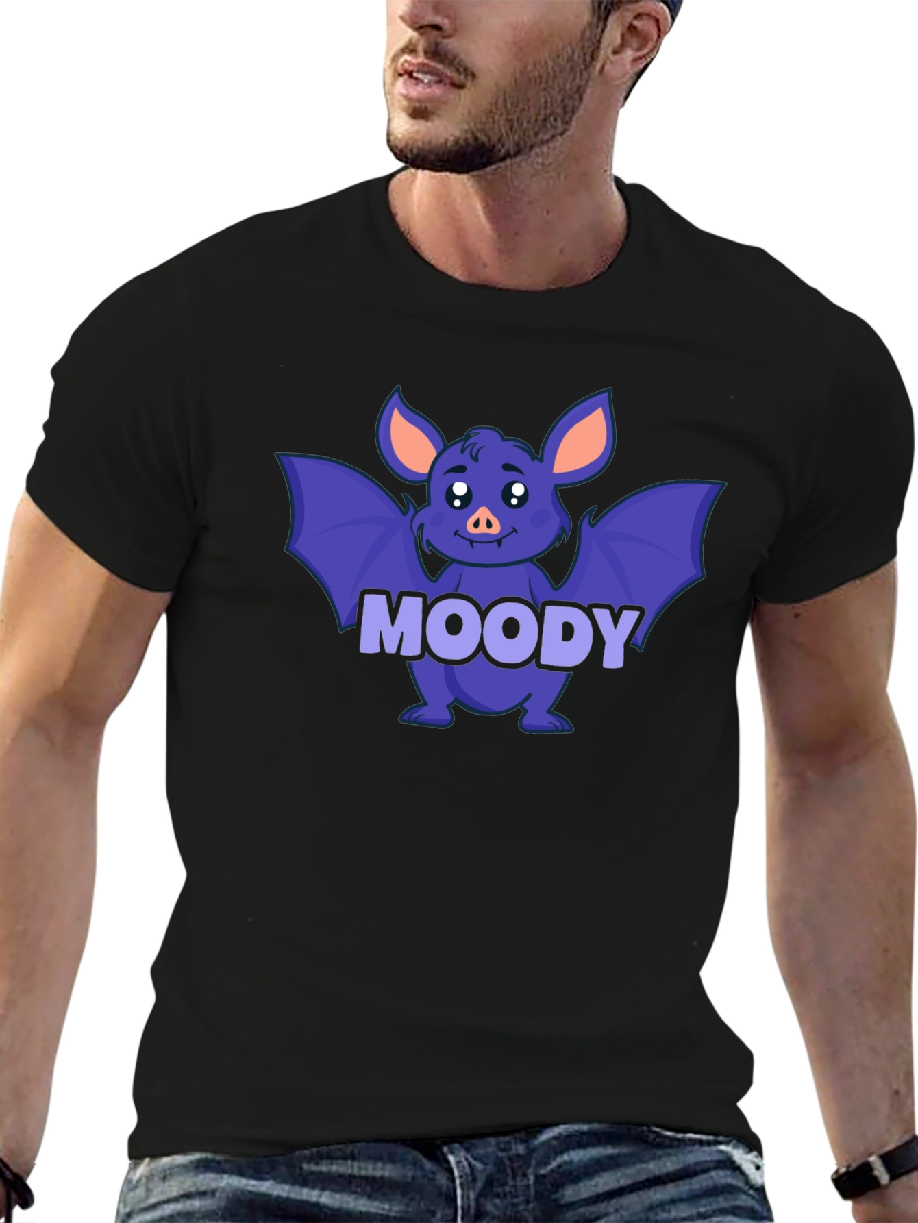 Moody Bat Graphic T-Shirt