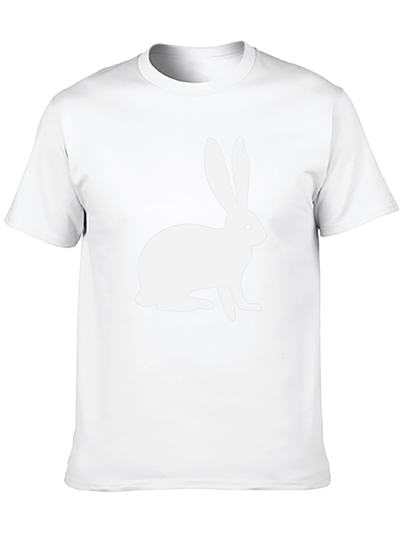 White Rabbit Graphic Black T-Shirt