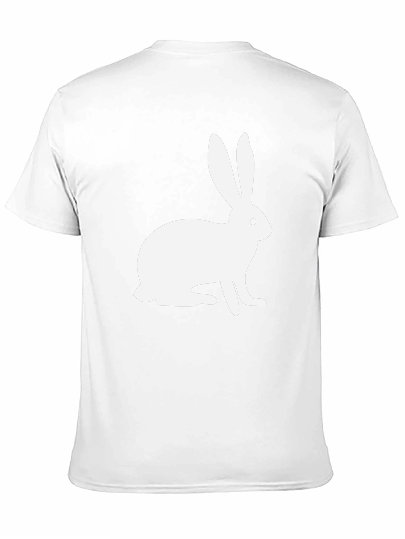White Rabbit Graphic Black T-Shirt