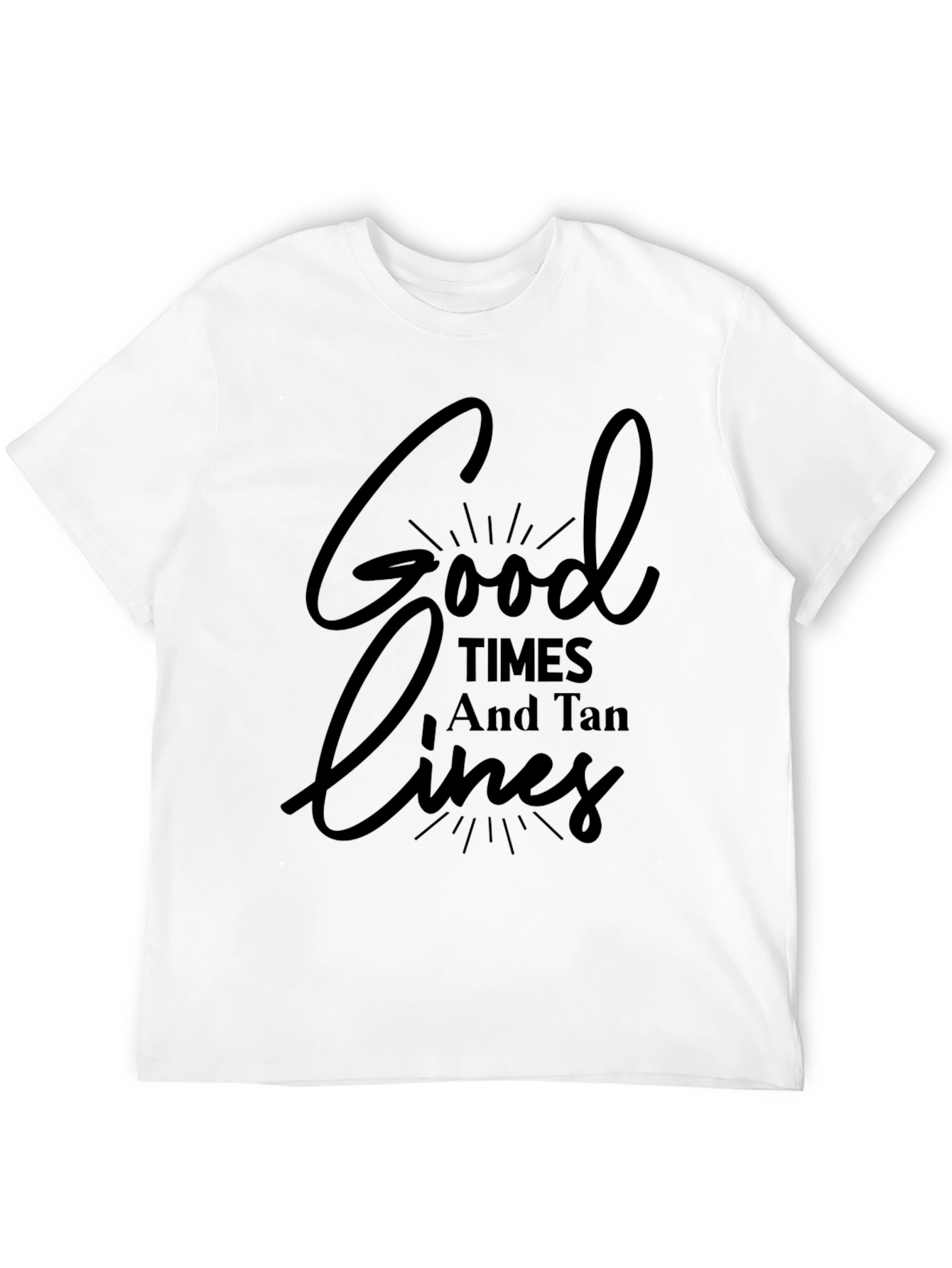 Good Times and Tan Lines Black Graphic Tee