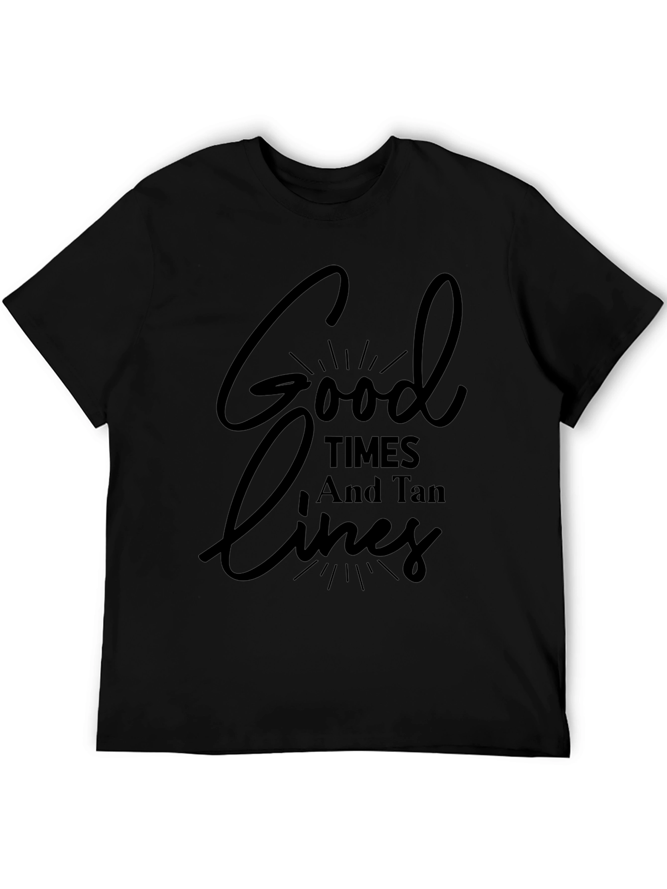 Good Times and Tan Lines Black Graphic Tee