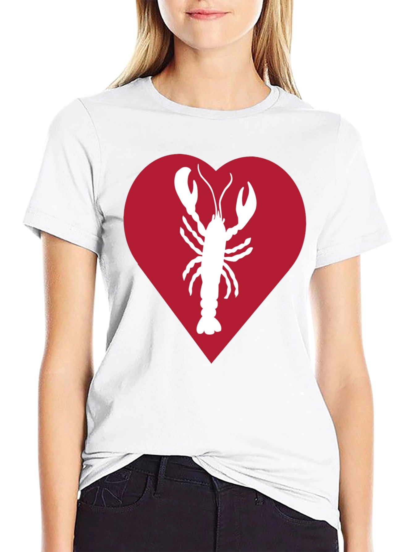 Lobster Heart Graphic Tee - Black Unisex Shirt