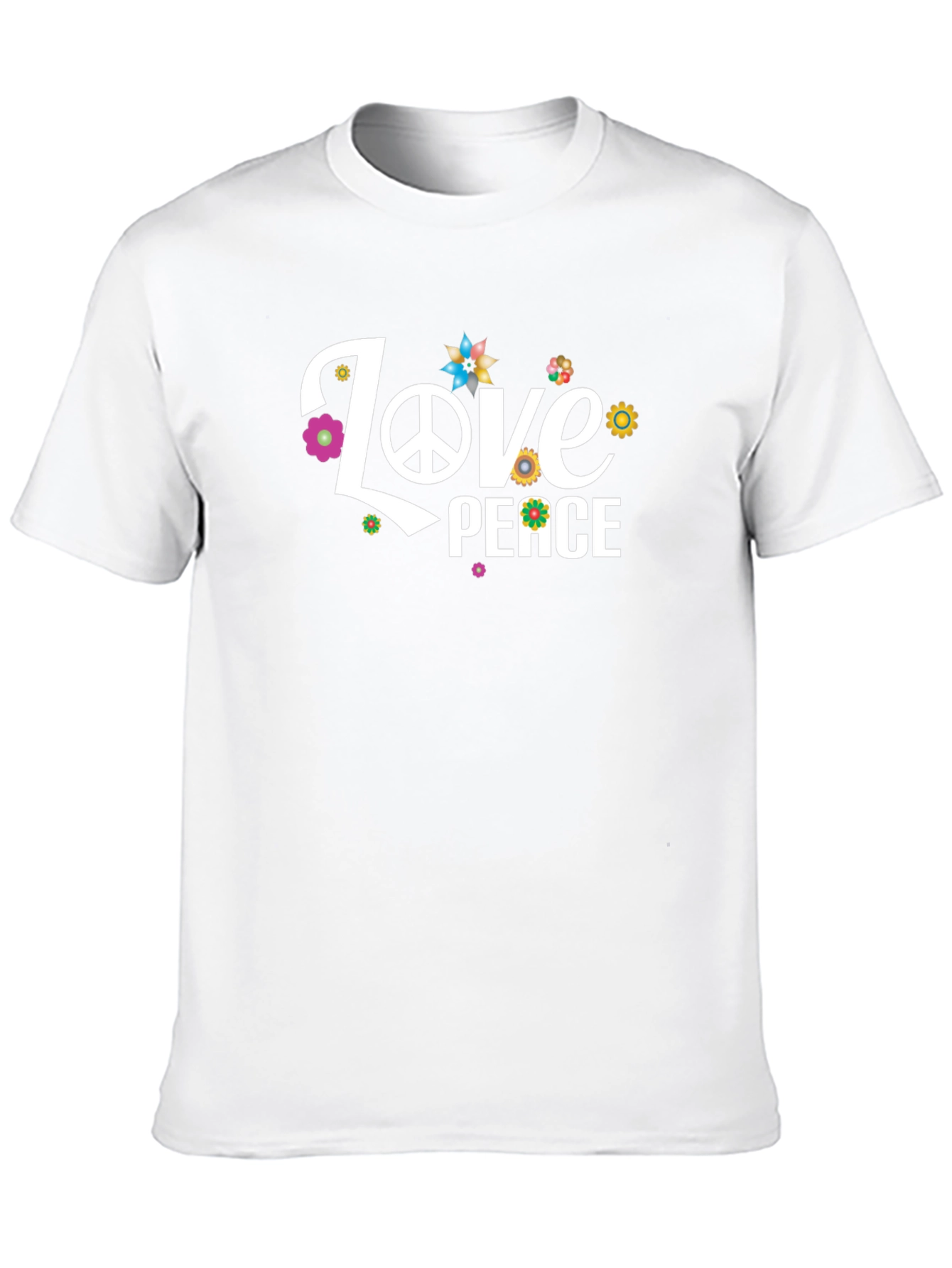 Love & Peace Graphic T-Shirt - Black