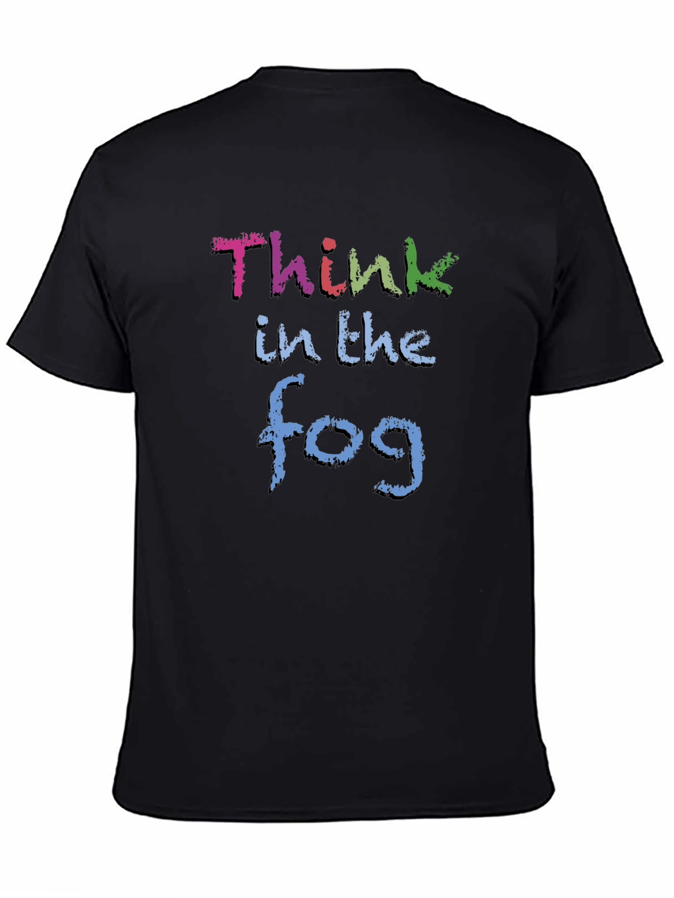 Think in the Fog Mens Black T-Shirt