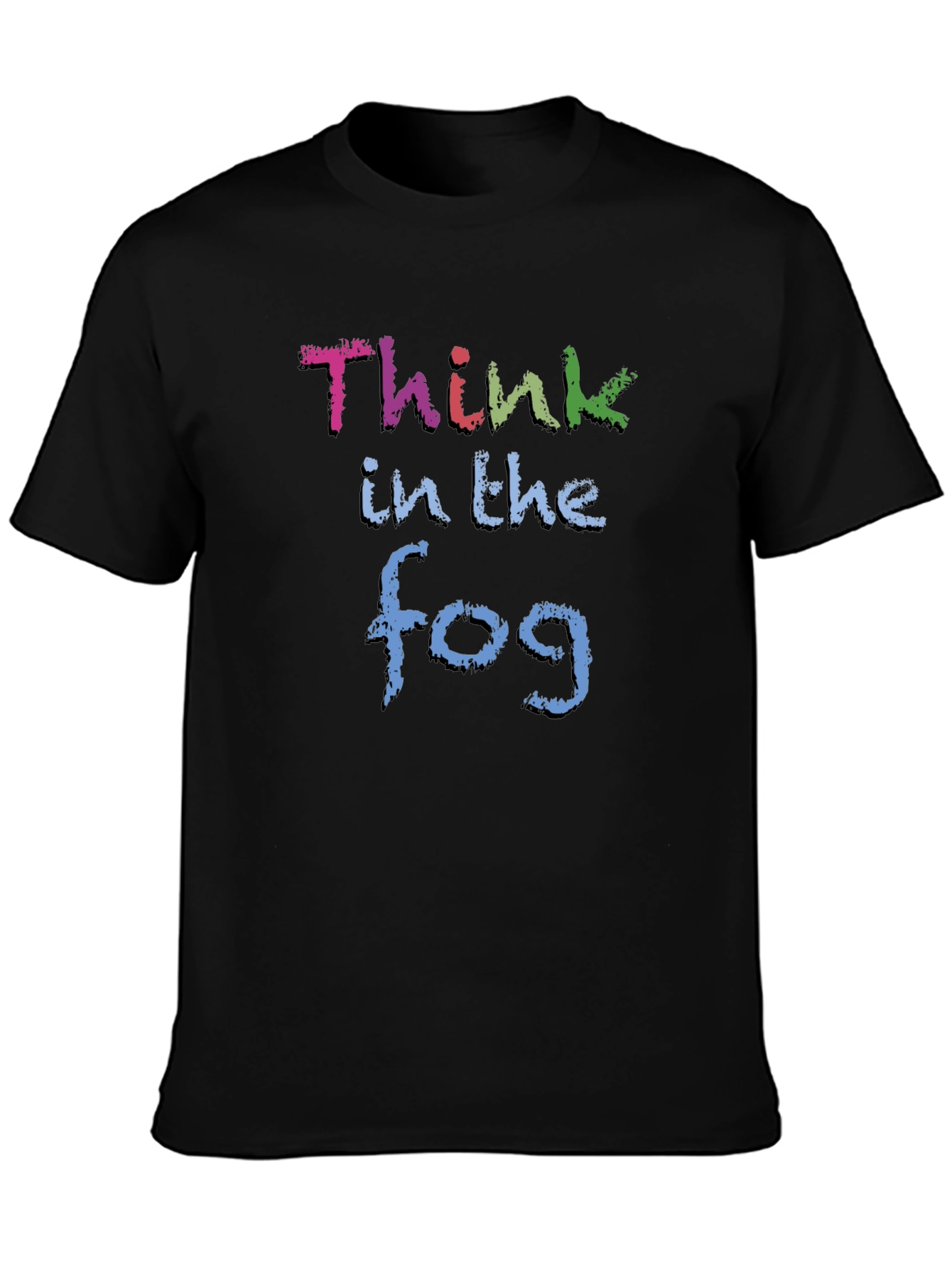 Think in the Fog Mens Black T-Shirt