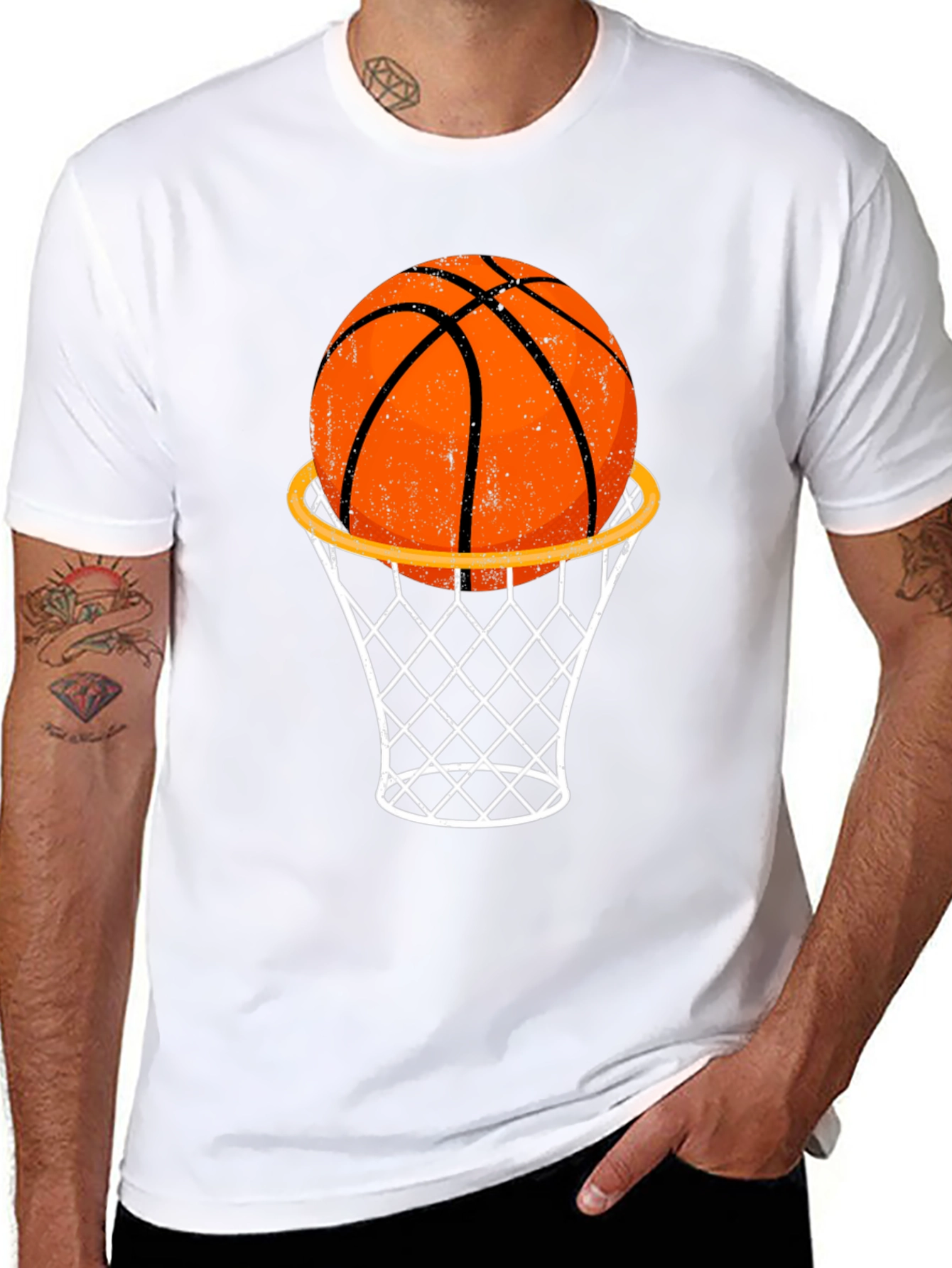Basketball Hoop Graphic T-Shirt - Stylish & Comfortable