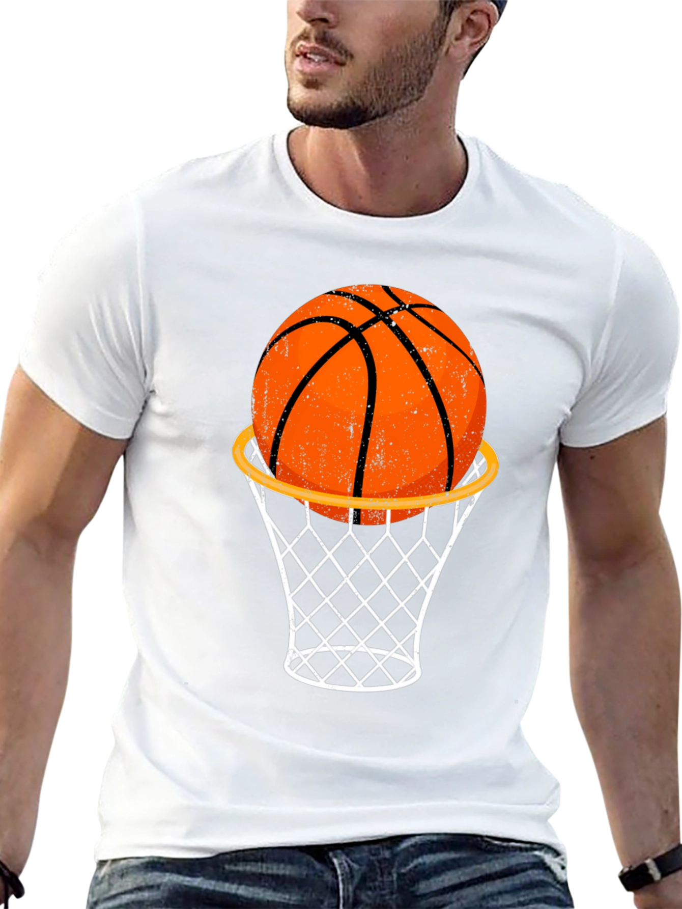 Basketball Hoop Graphic T-Shirt - Stylish & Comfortable