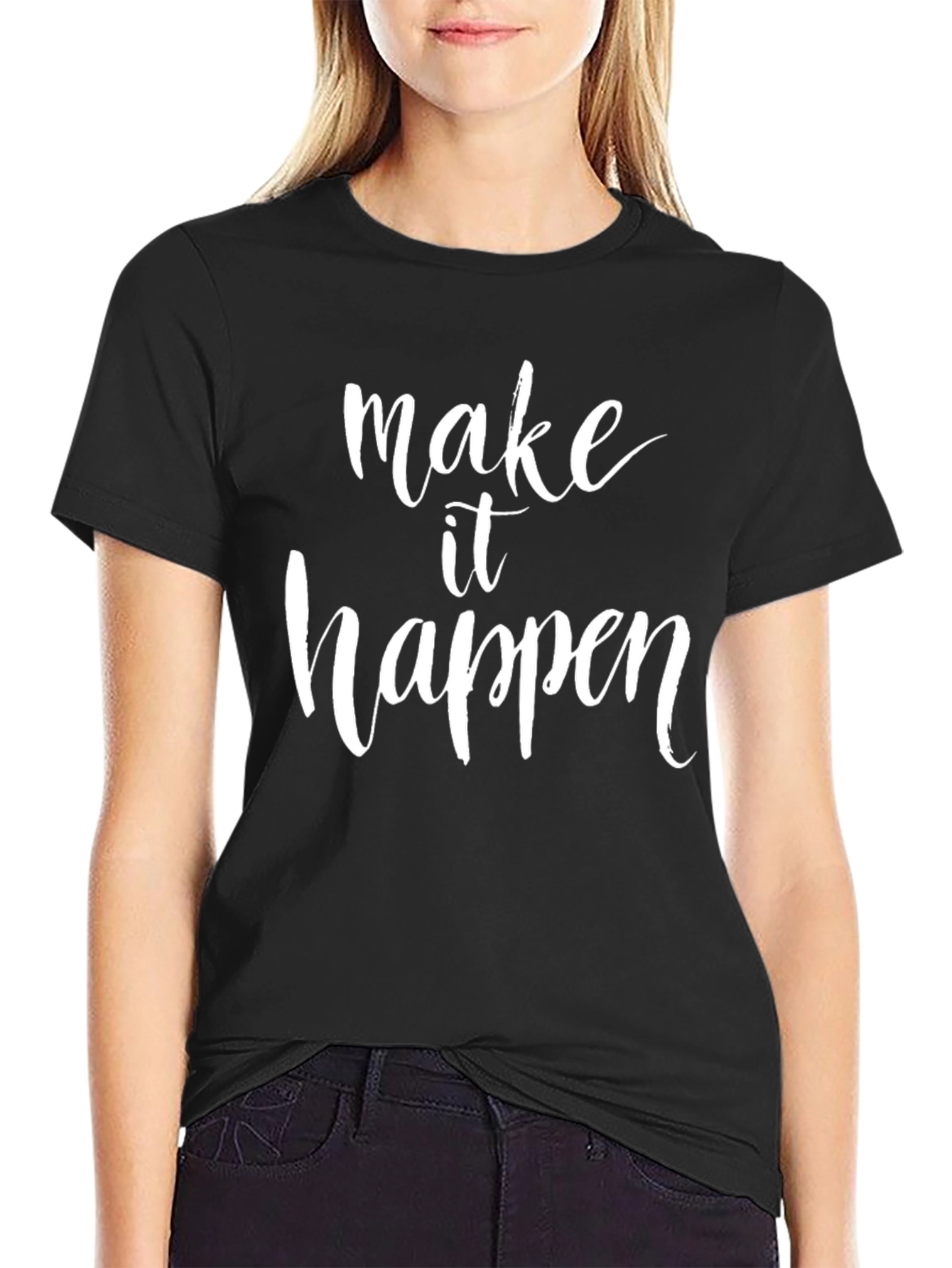 Make It Happen Black Tee