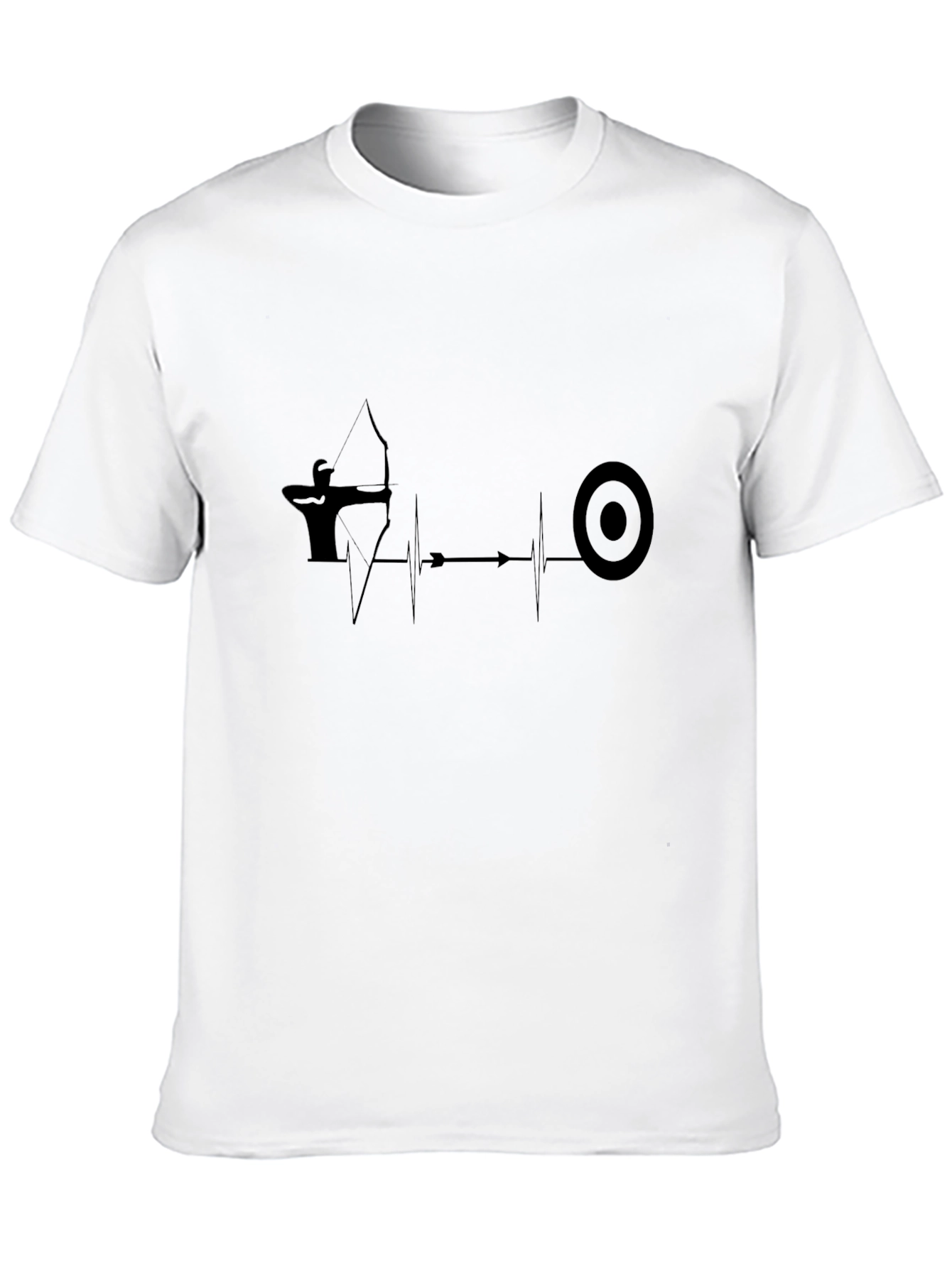 Archery Heartbeat T-Shirt - Black Cotton Tee