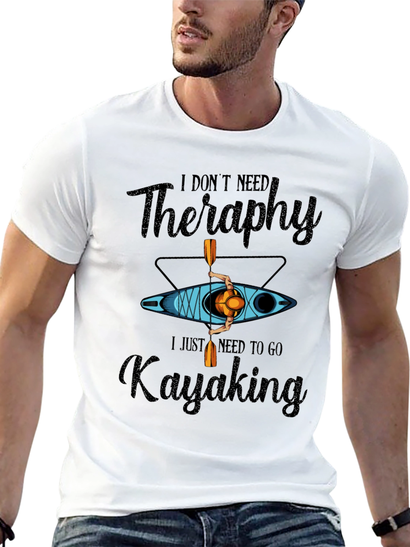 Kayaking Therapy T-Shirt - Paddling Adventure Tee