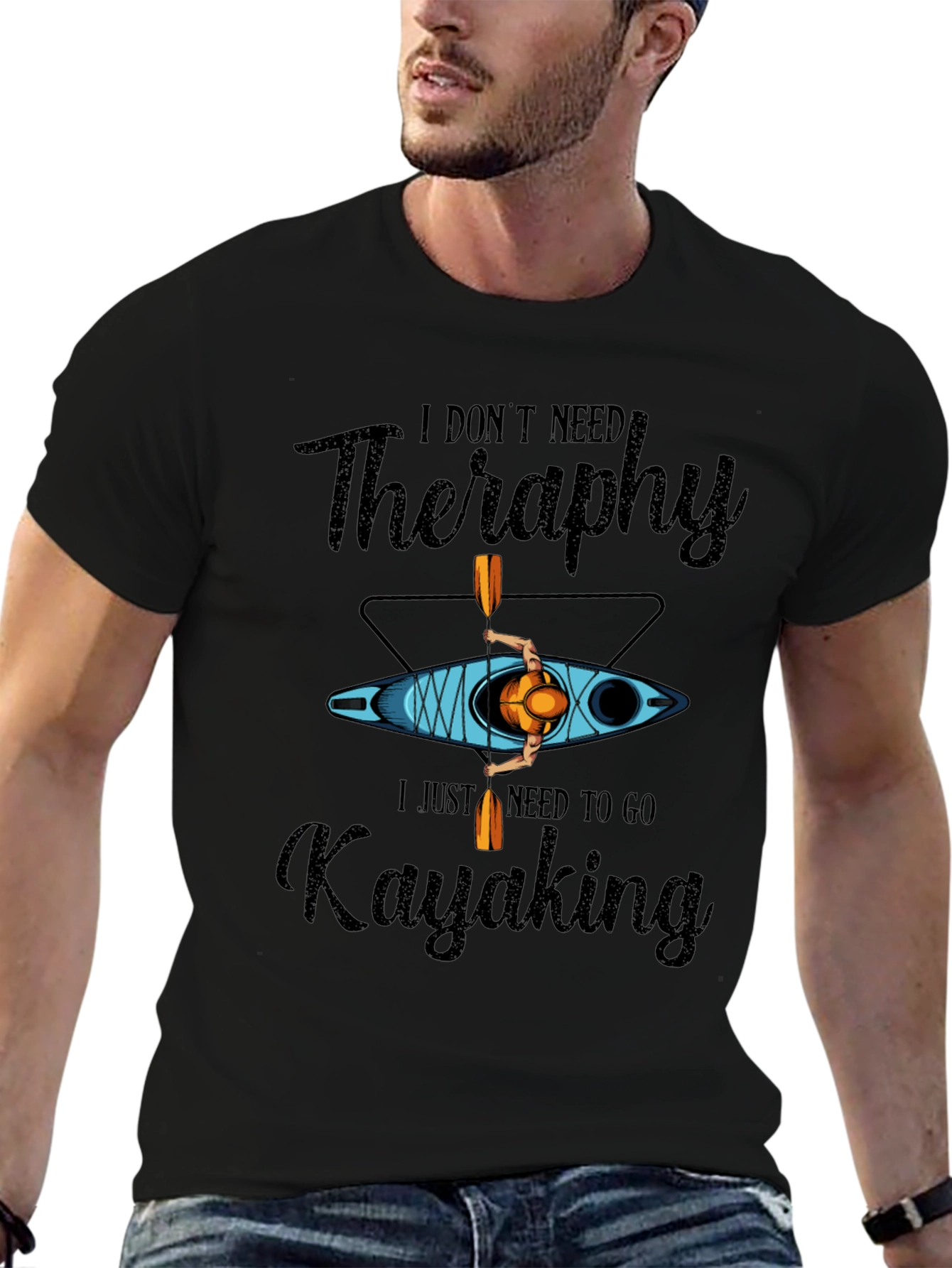 Kayaking Therapy T-Shirt - Paddling Adventure Tee