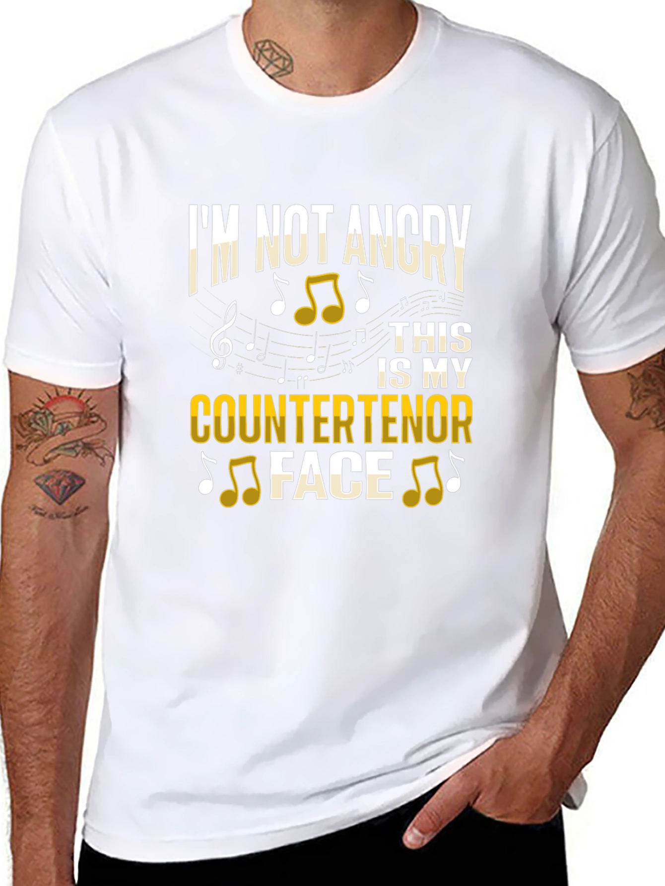Countertenor Face Funny Music T-Shirt