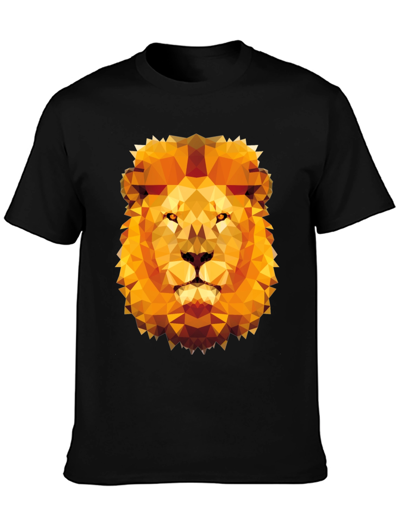 Geometric Lion Graphic Tee - Modern Style