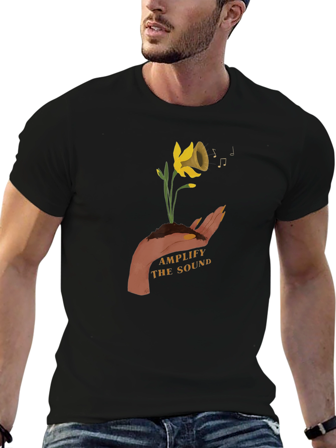 Amplify the Sound Floral Graphic Tee