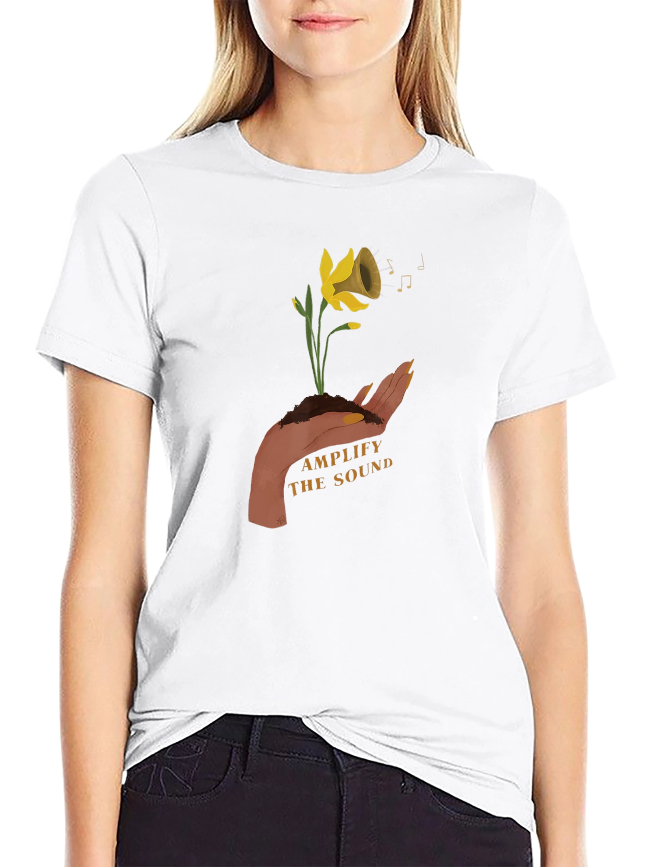 Amplify the Sound Floral Graphic Tee