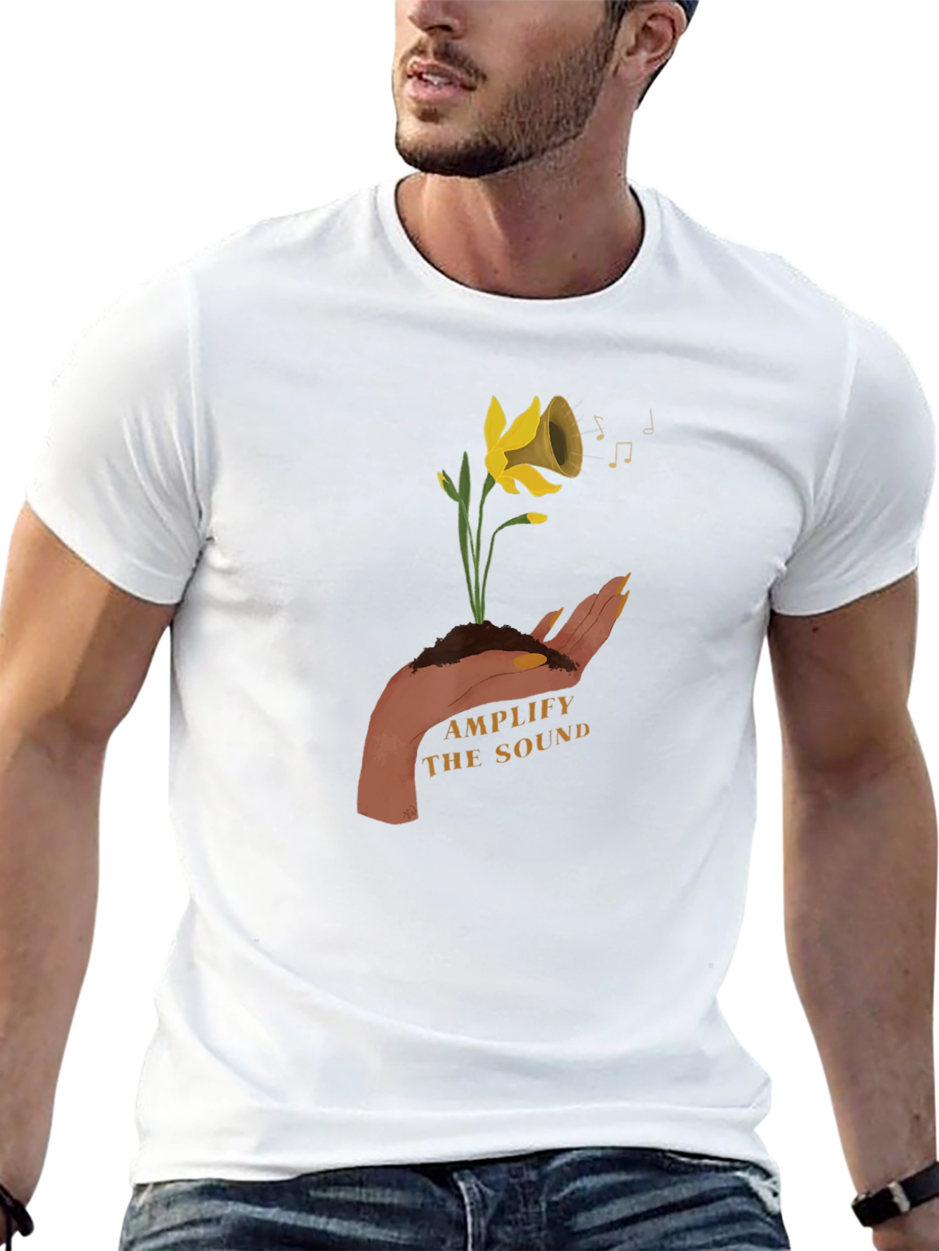 Amplify the Sound Floral Graphic Tee