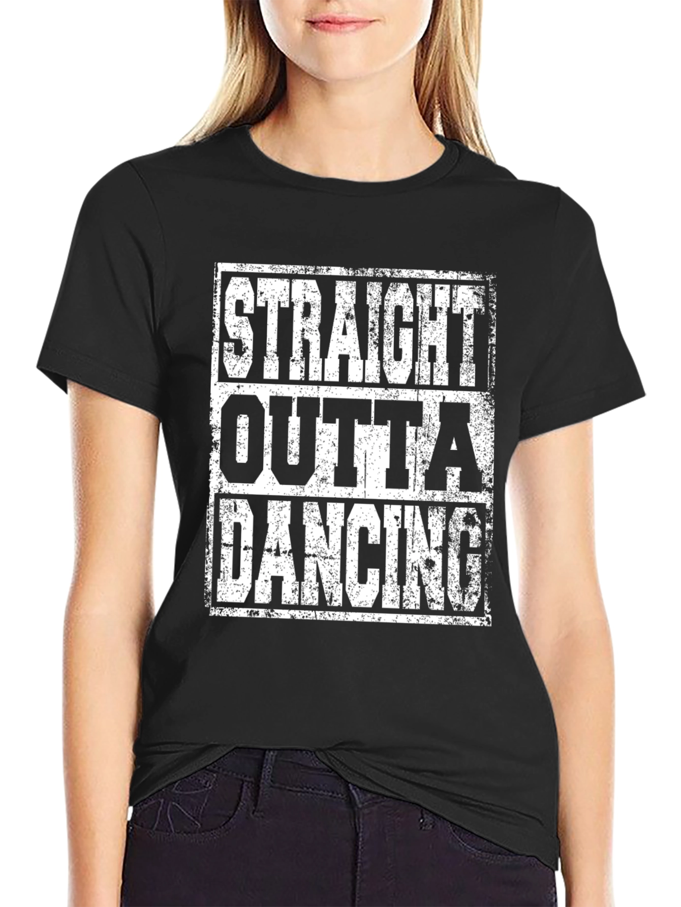 Straight Outta Dancing Black Graphic Tee