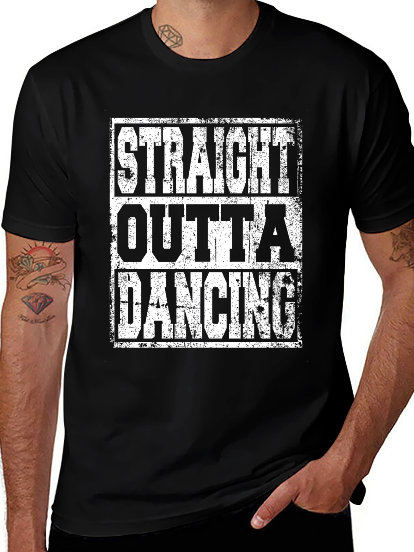 Straight Outta Dancing Black Graphic Tee