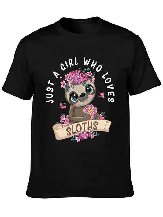 Girl Who Loves Sloths T-Shirt