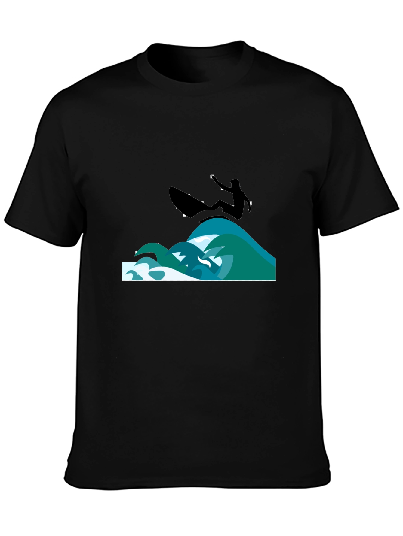 Surfer Graphic Black T-Shirt