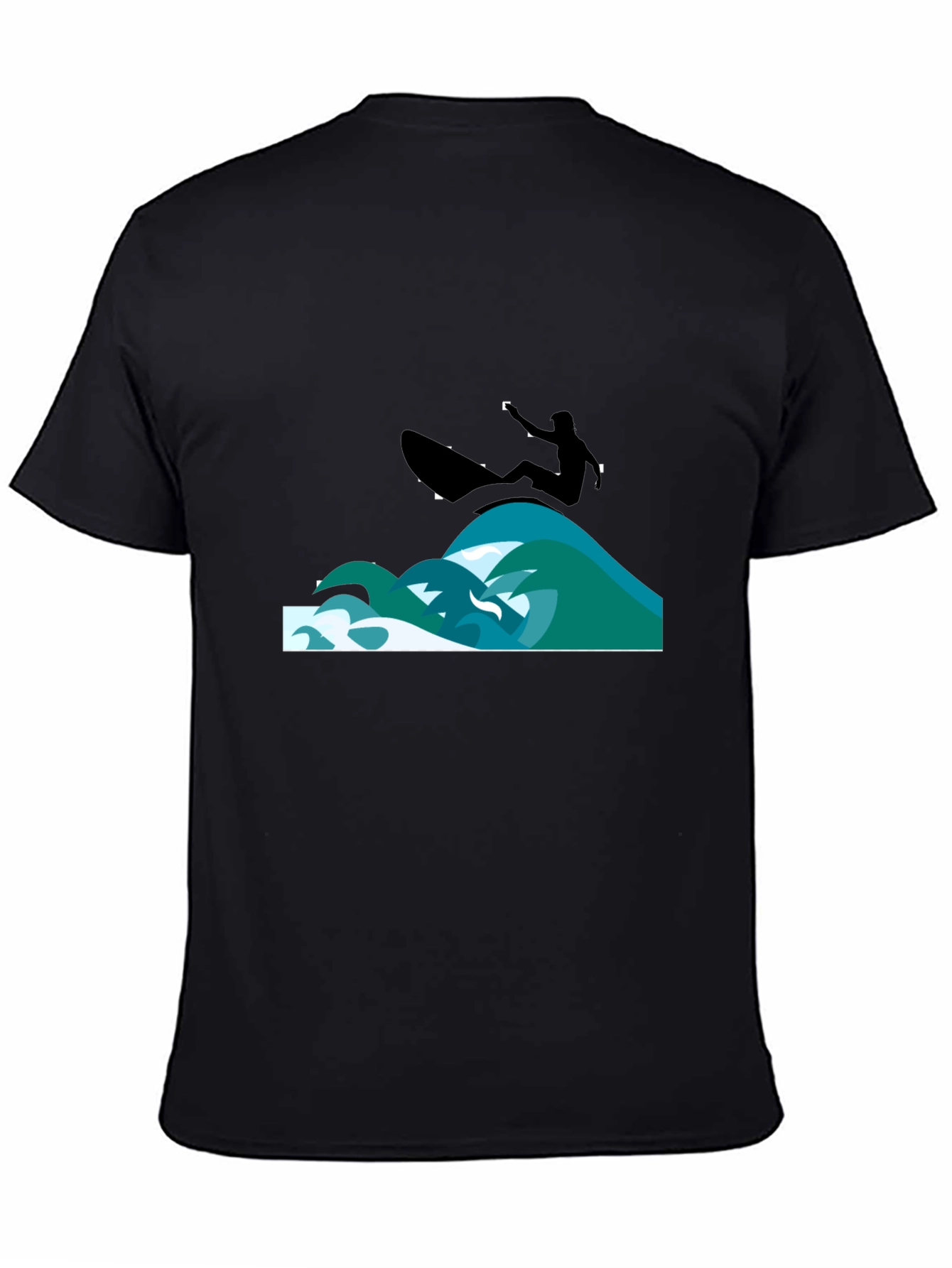 Surfer Graphic Black T-Shirt