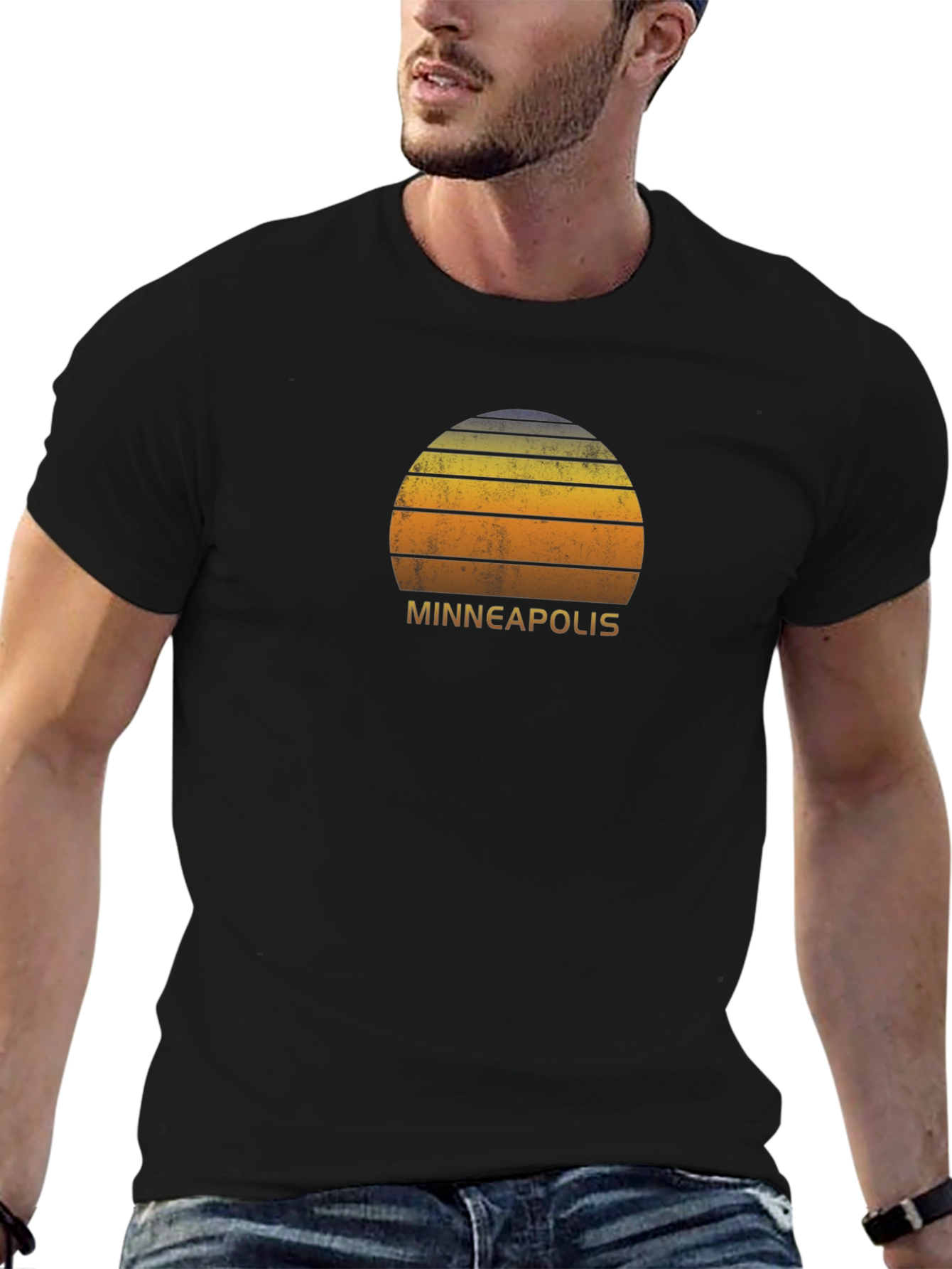 Minneapolis Retro Sunset Graphic T-Shirt