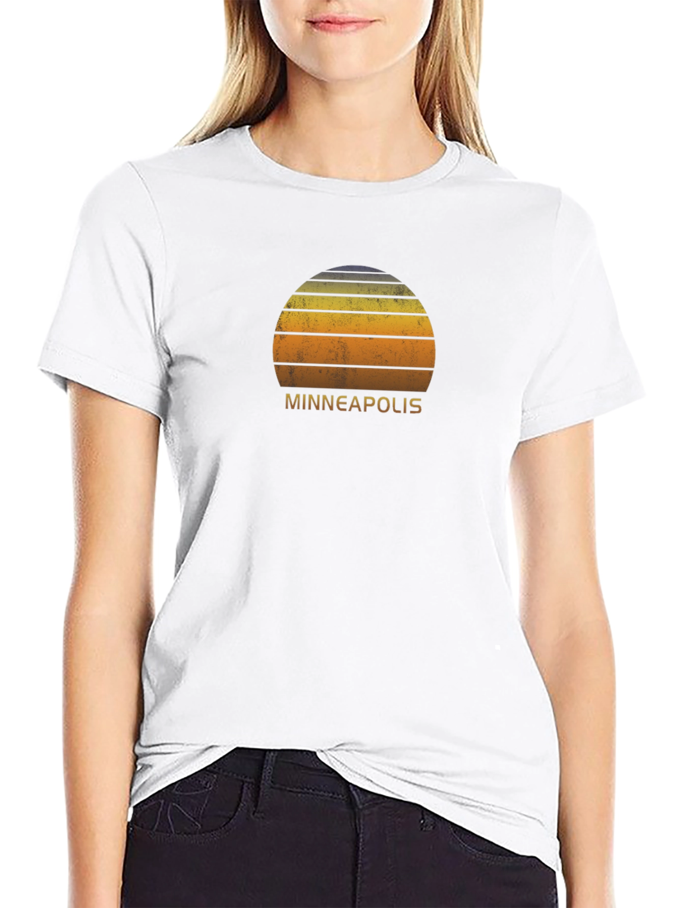 Minneapolis Retro Sunset Graphic T-Shirt