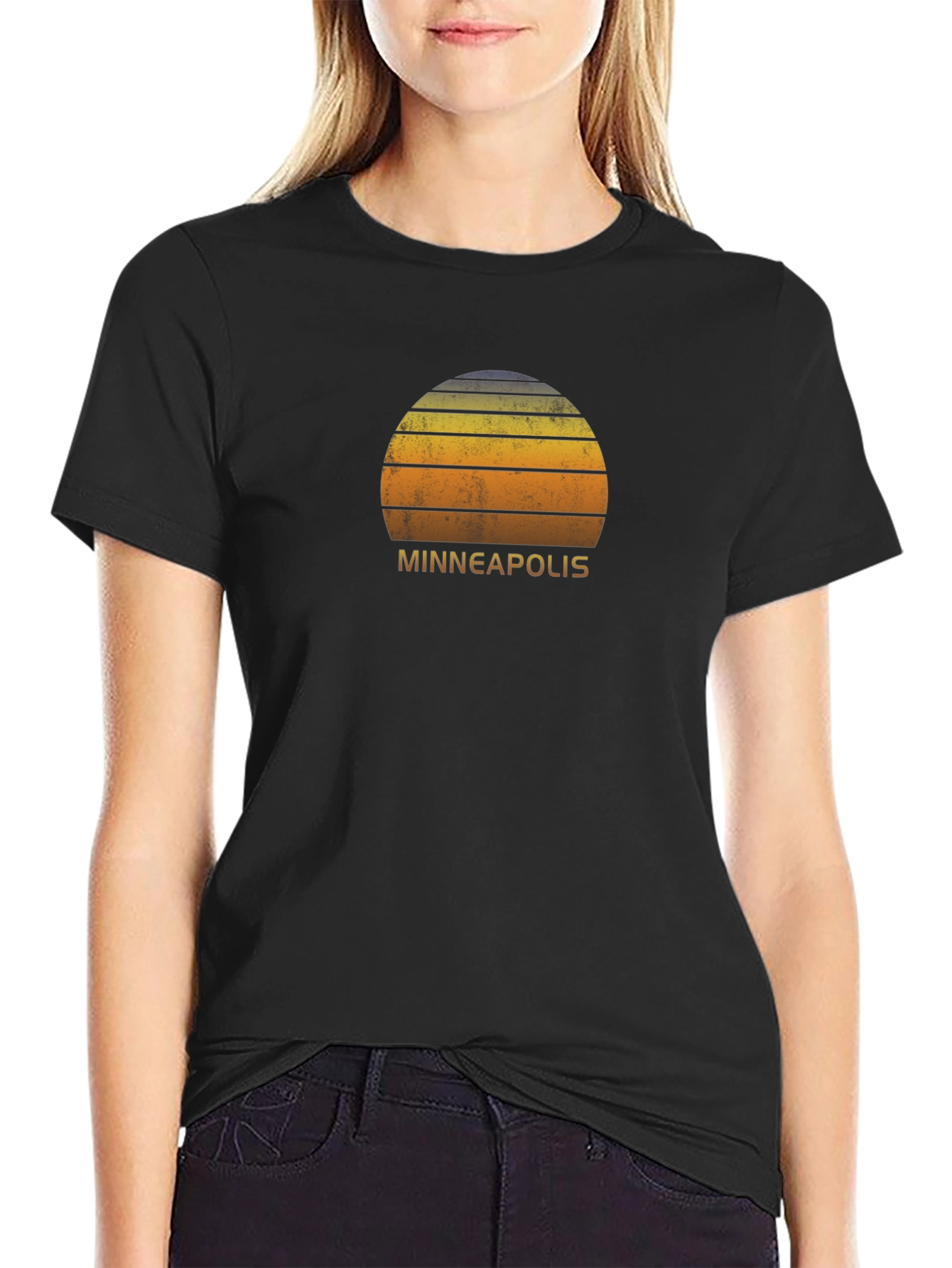 Minneapolis Retro Sunset Graphic T-Shirt