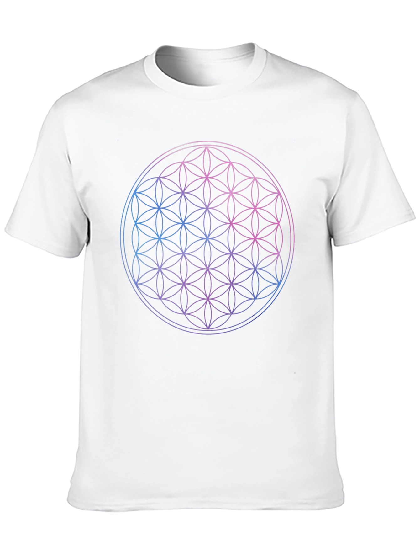 Flower of Life Graphic Print Black T-Shirt