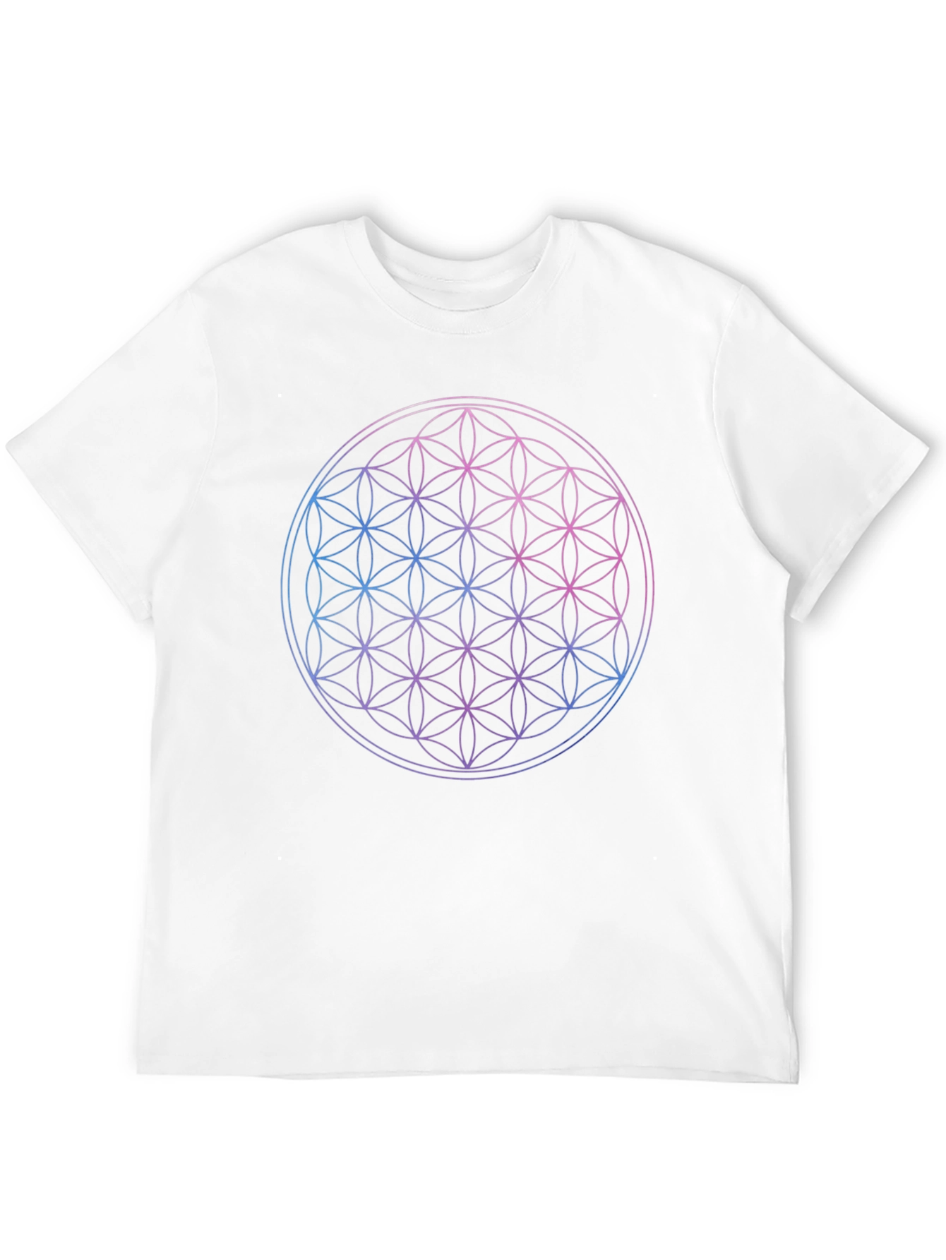 Flower of Life Graphic Print Black T-Shirt
