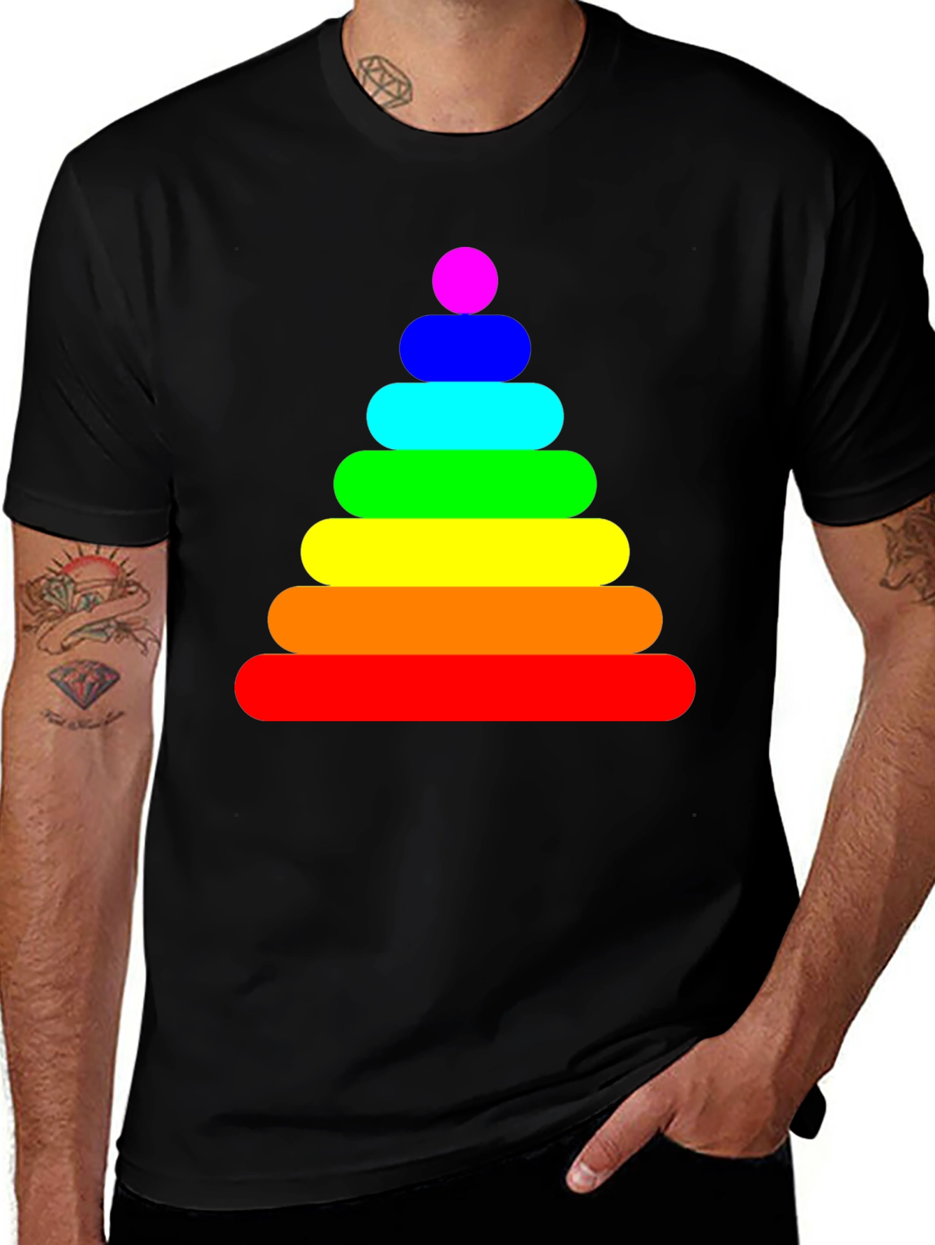 Rainbow Stacking Toy Graphic Tee