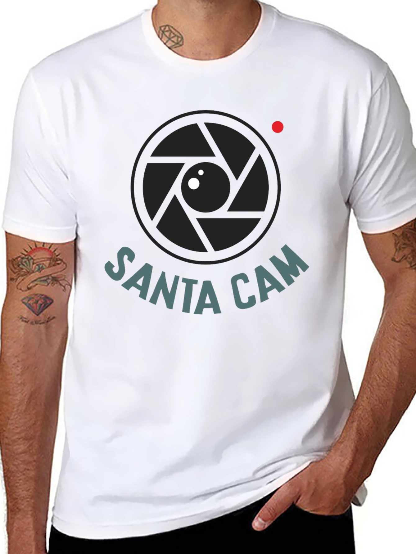 Santa Cam T-Shirt - Holiday Surveillance