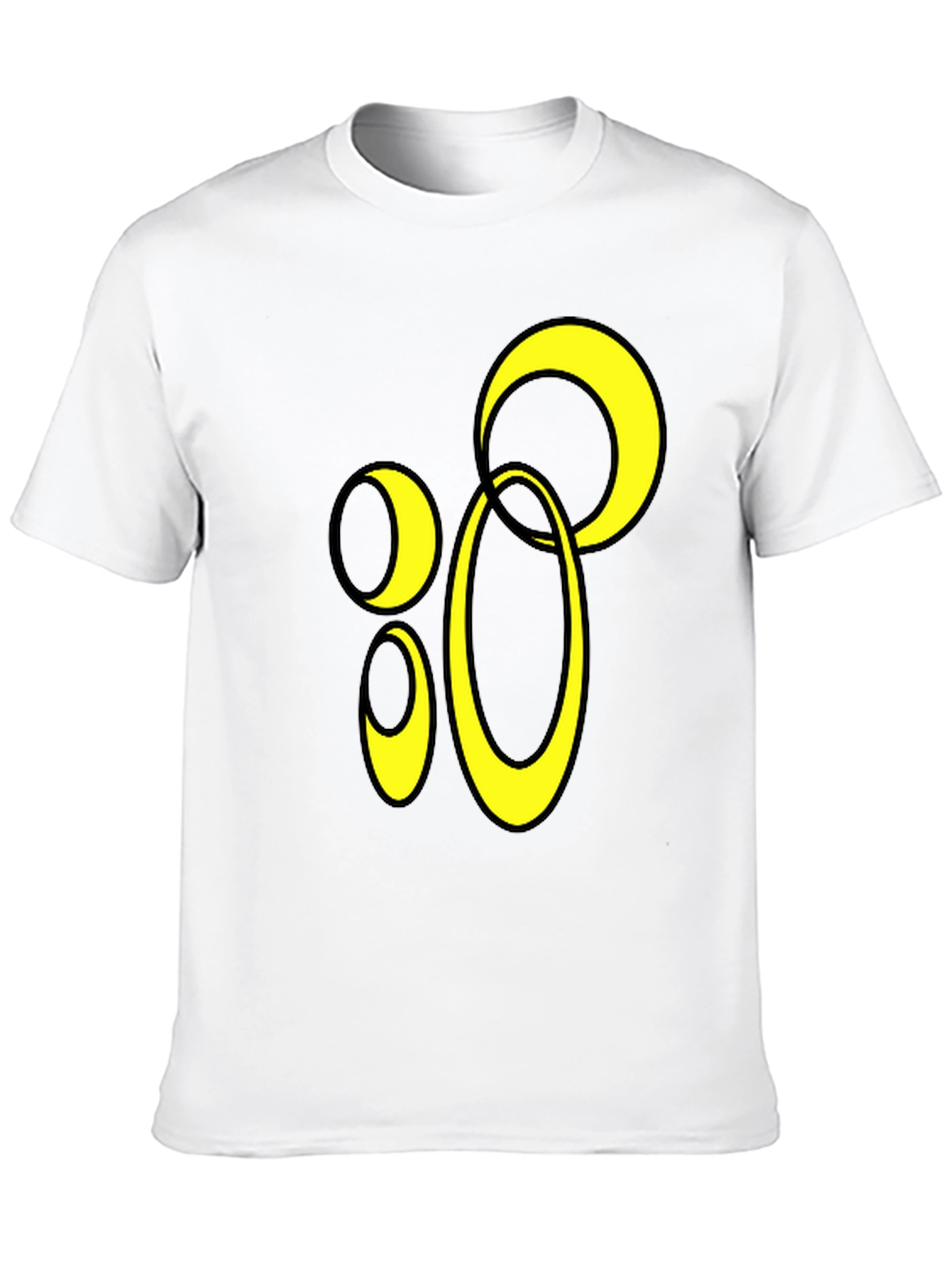 Abstract Circle Graphic Black T-Shirt