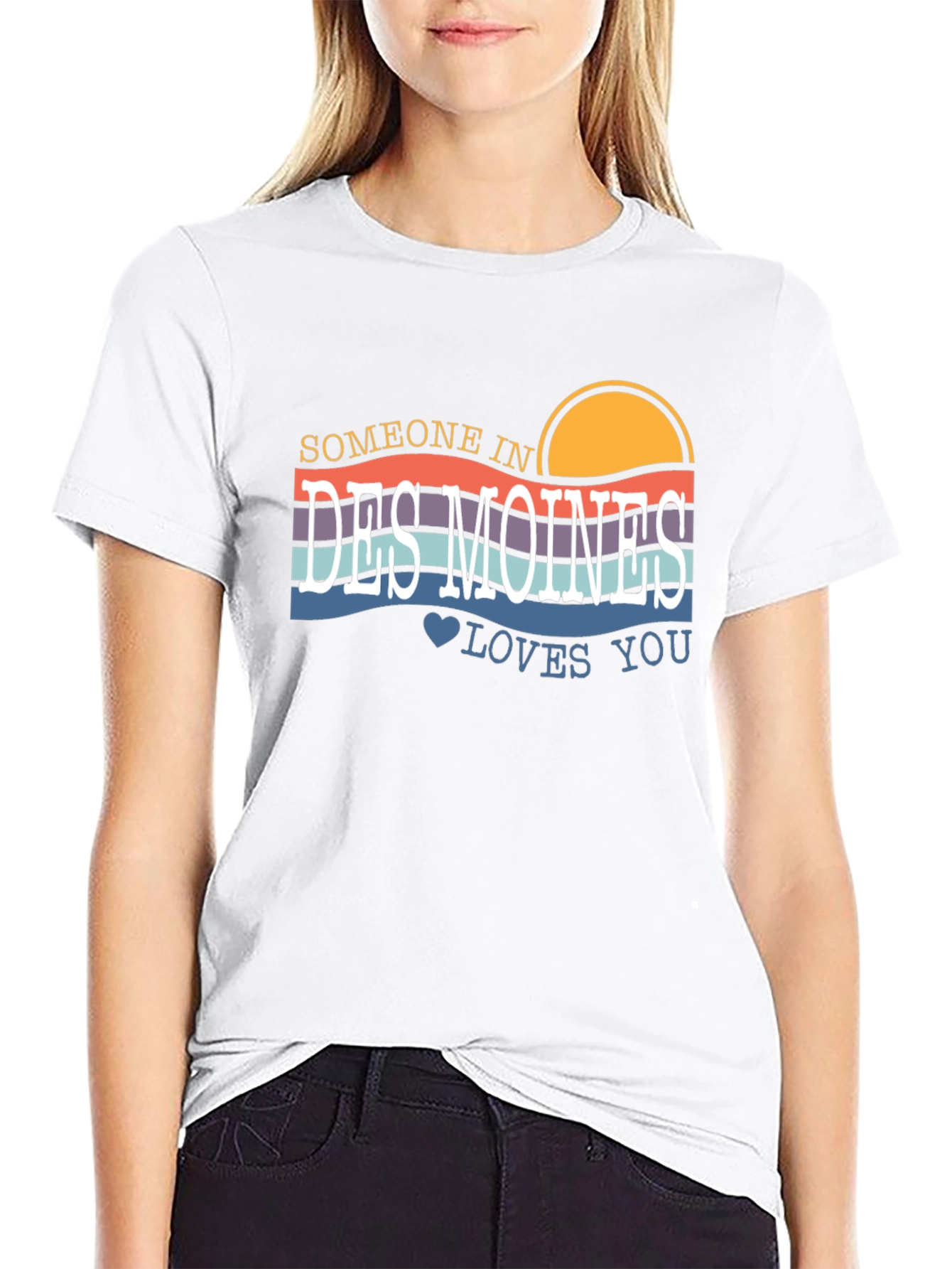Someone In Des Moines Loves You Graphic Tee