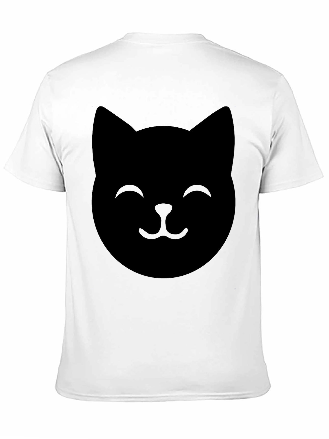 Cool Cat Face Black T-Shirt - Trendy Casual Wear