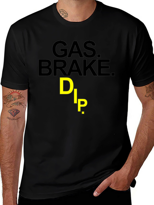 Gas Brake Dip Graphic Tee - Black