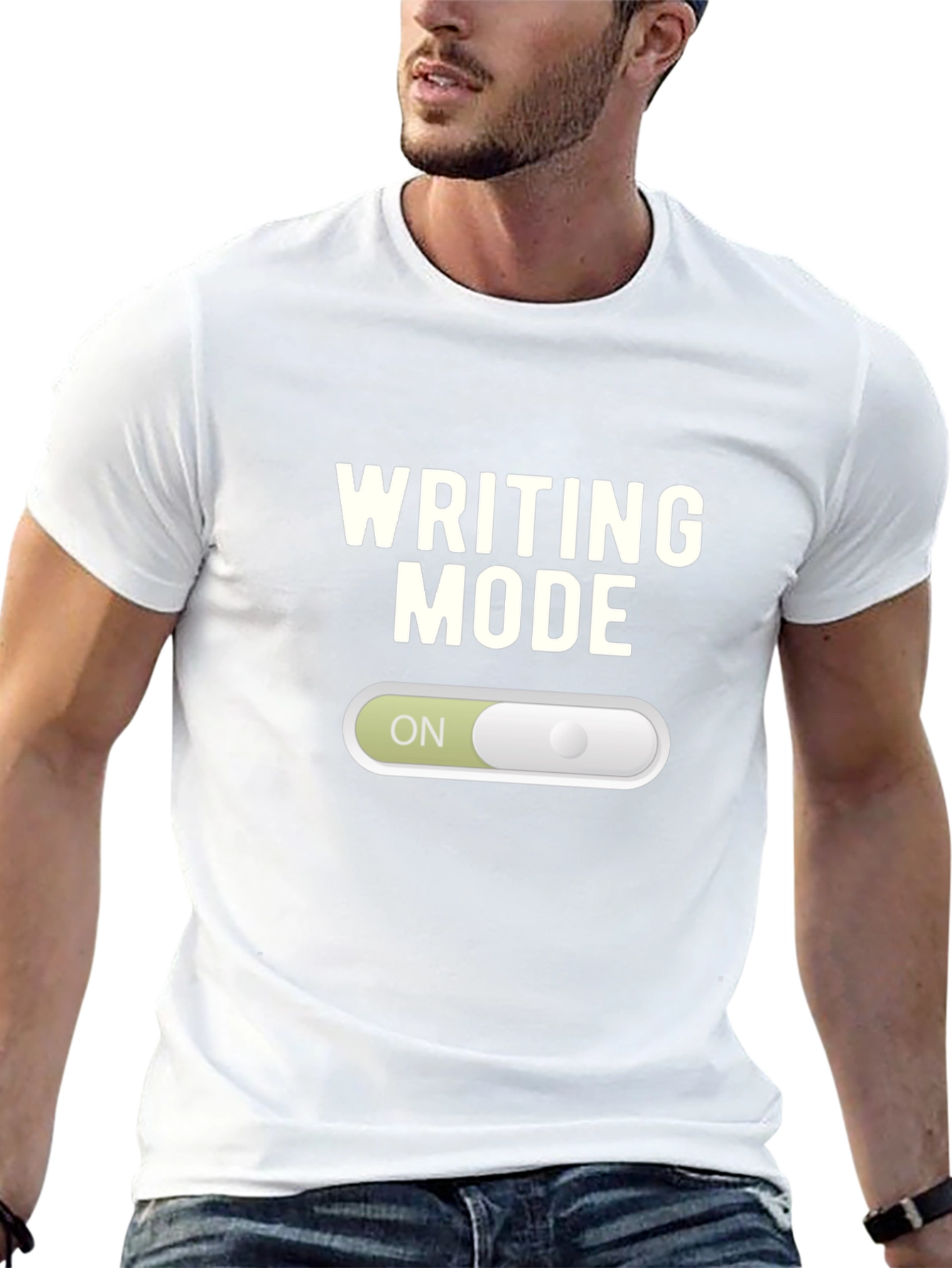Writing Mode On T-Shirt - Creative Author Apparel