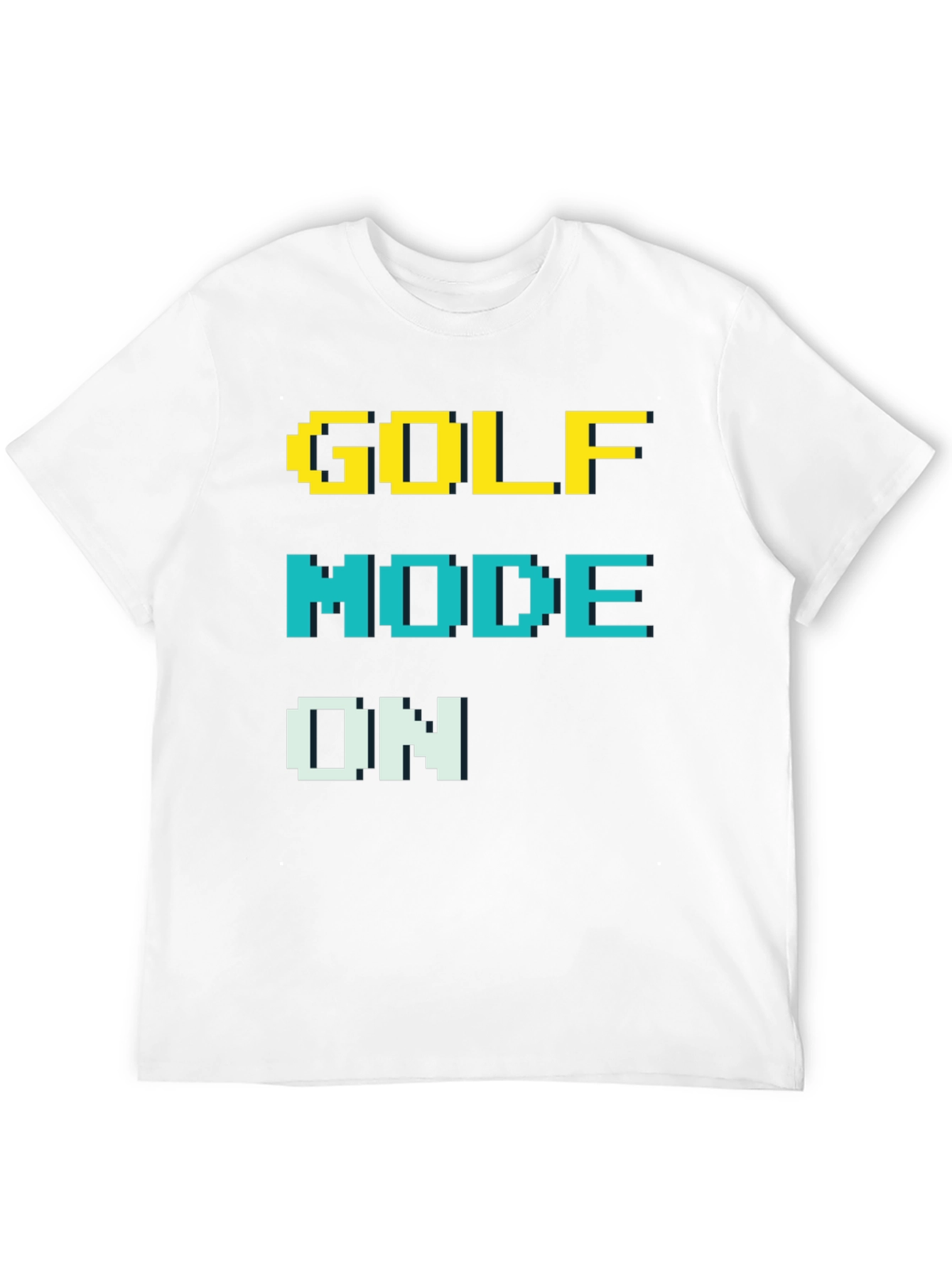 Golf Mode On T-Shirt - Pixelated Design